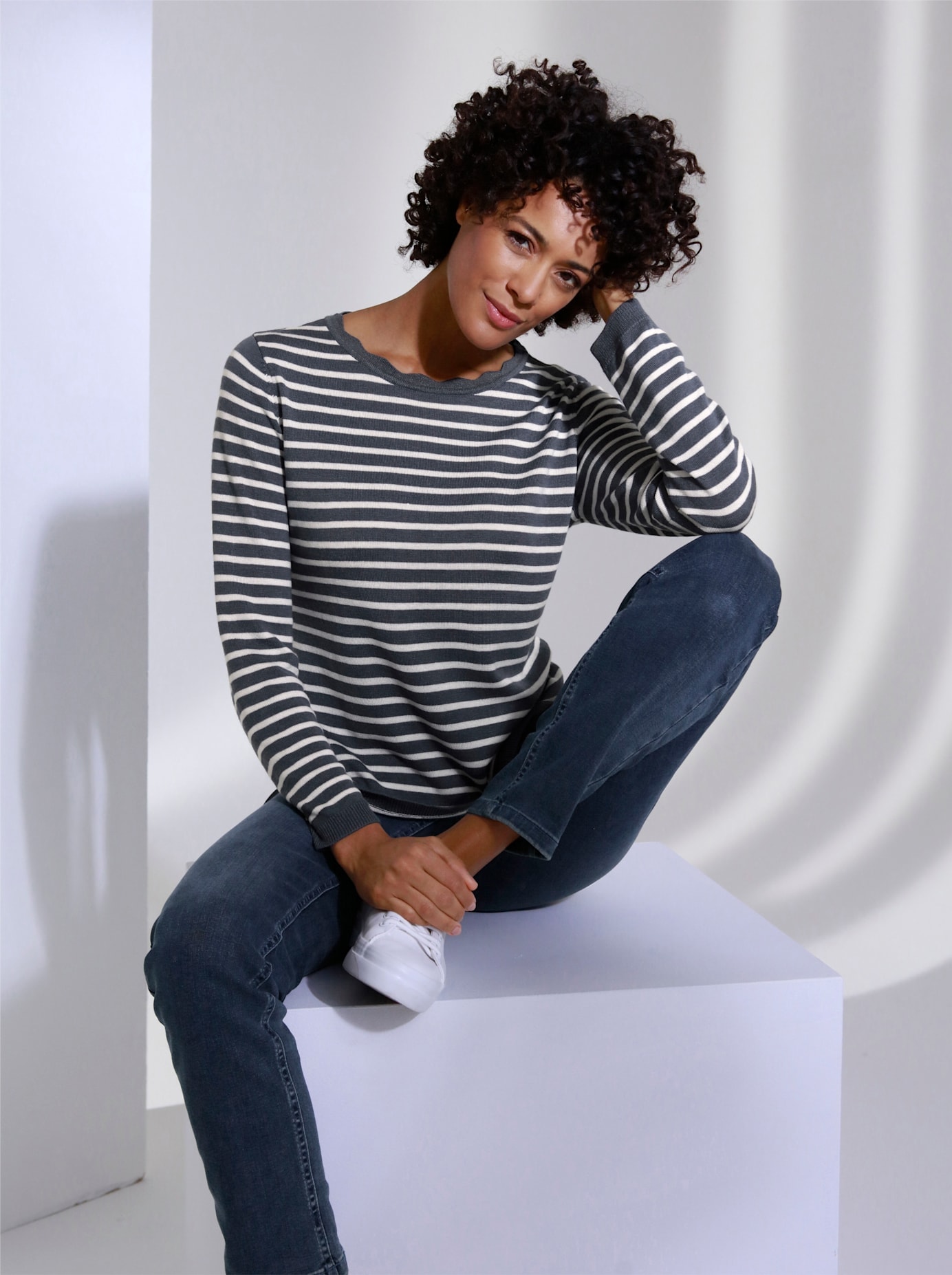 Image of CREATION L PREMIUM Strickpullover "Viskose-Merino-Pullover"