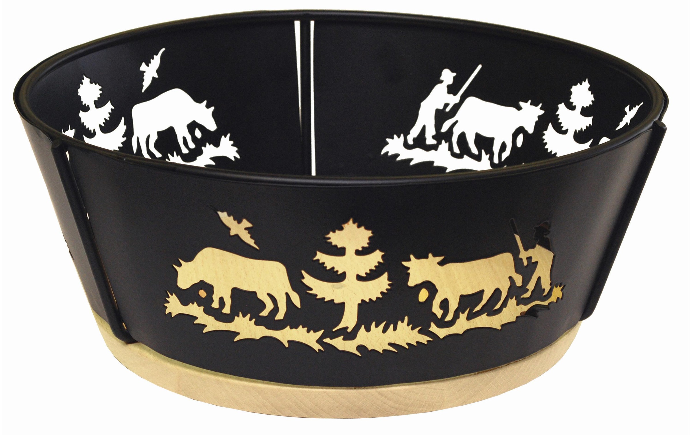 Image of Brotkorb "Heidi Cheese Line Alpes Ø 25 cm Braun/Schwarz" 1 Stk. tlg.