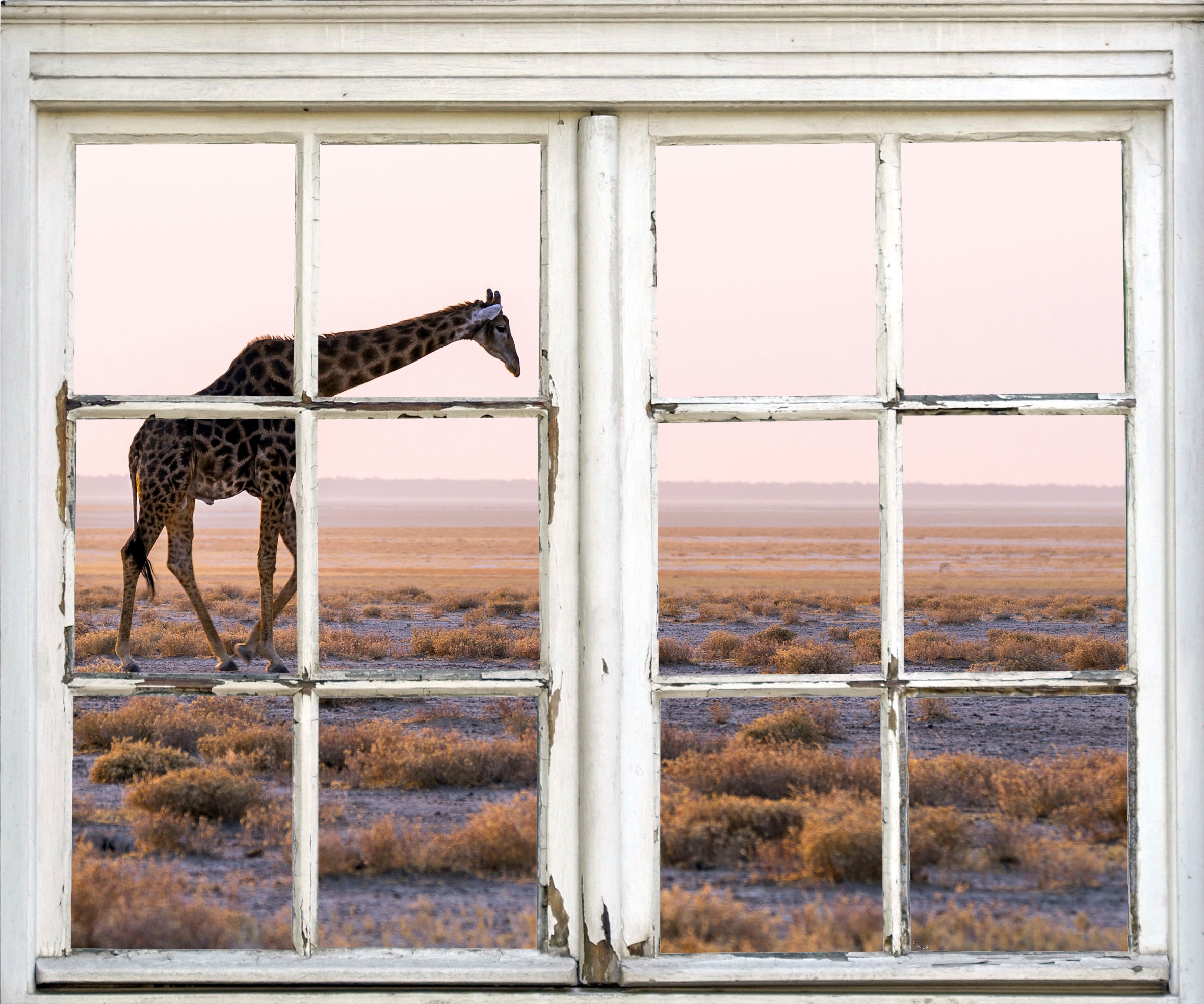 Image of queence Wandsticker "Giraffe" Wandsticker, Wandbild, selbstklebend, 3D, Fenster