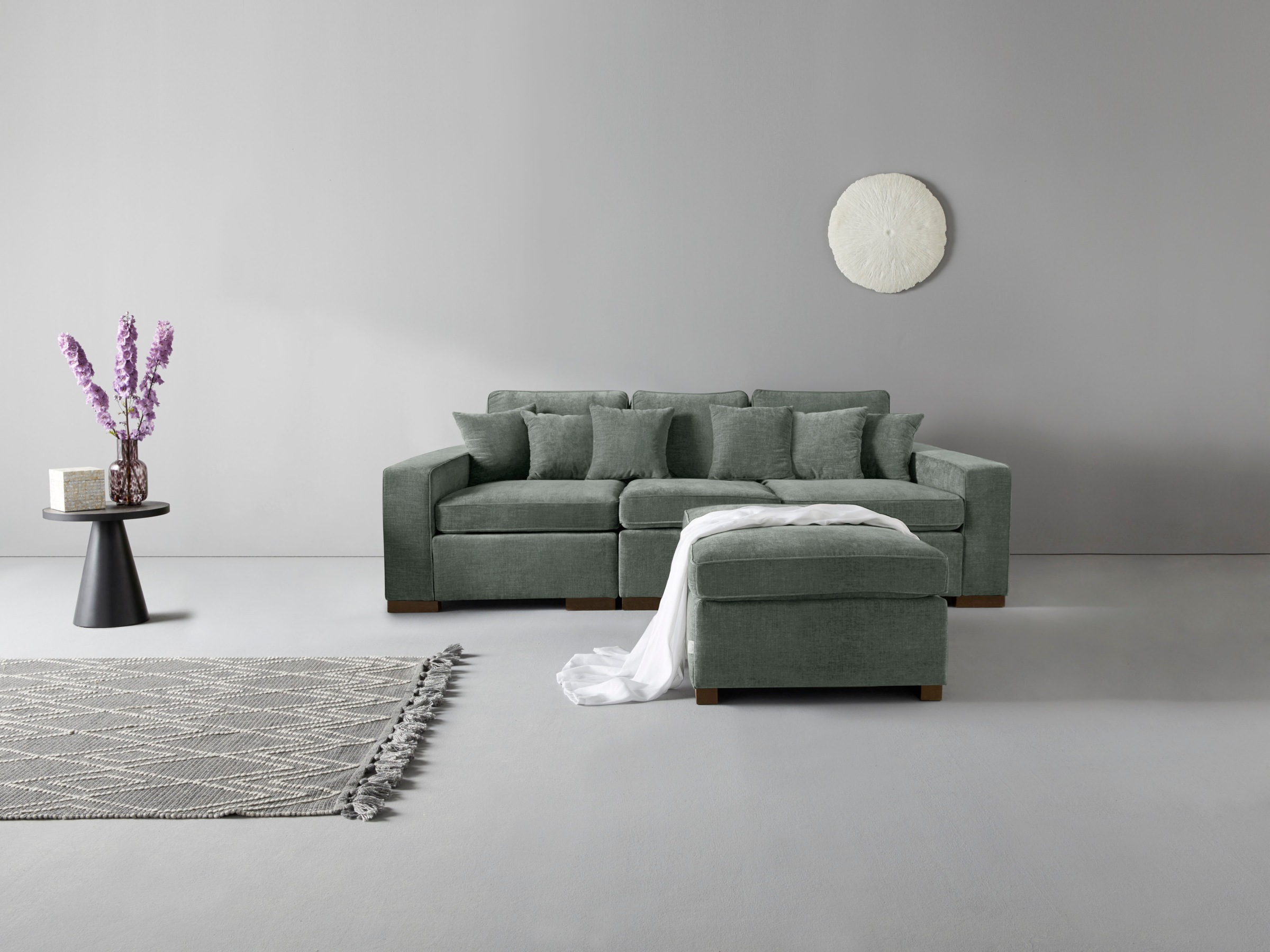 Home affaire 3-Sitzer »Skara«, Lounge-Sofa mit Federkernpolsterung, in vielen Bezugsvarianten