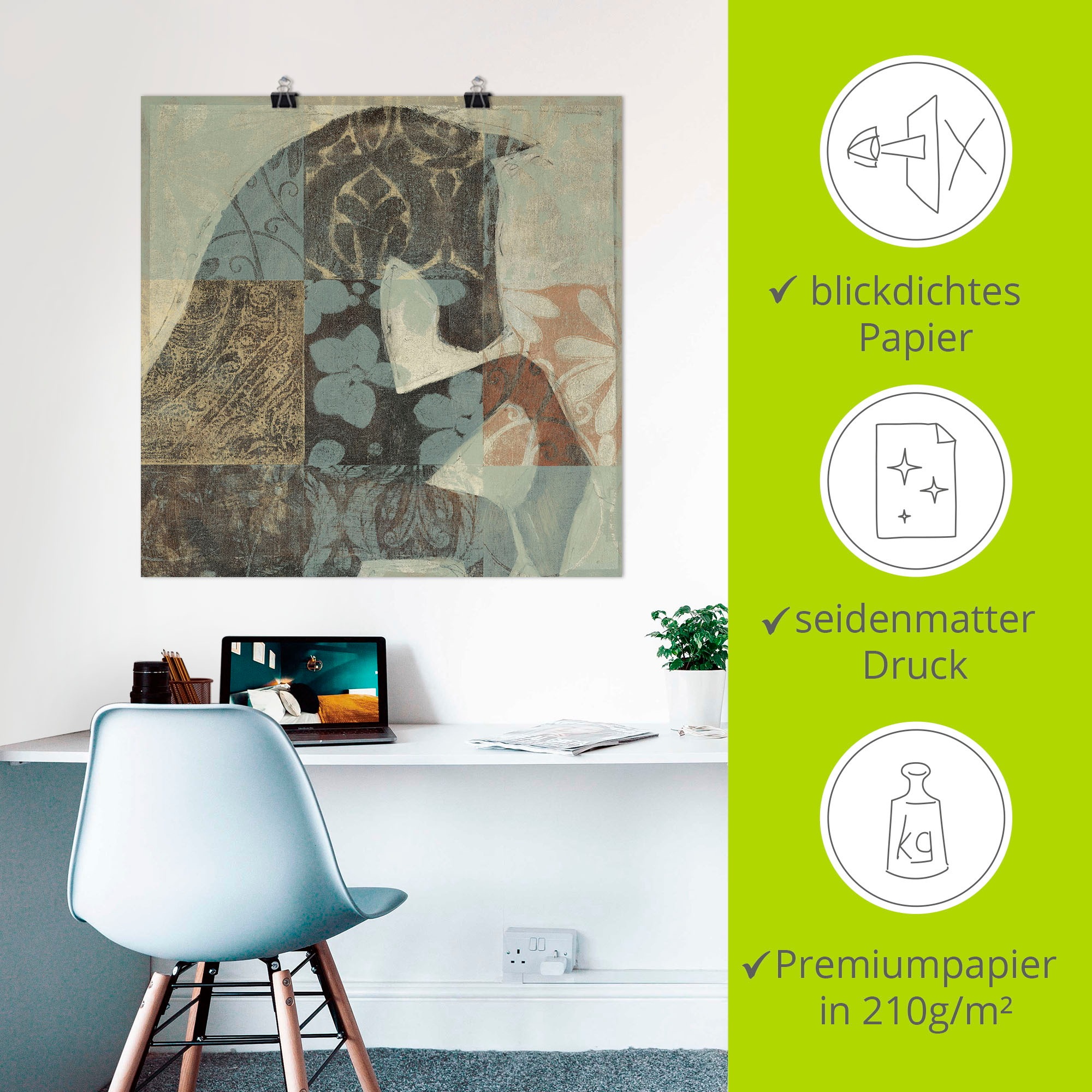 Artland Wandbild »Gemustertes Pferd II«, Haustiere, (1 St.), als Leinwandbild, Poster in verschied. Grössen