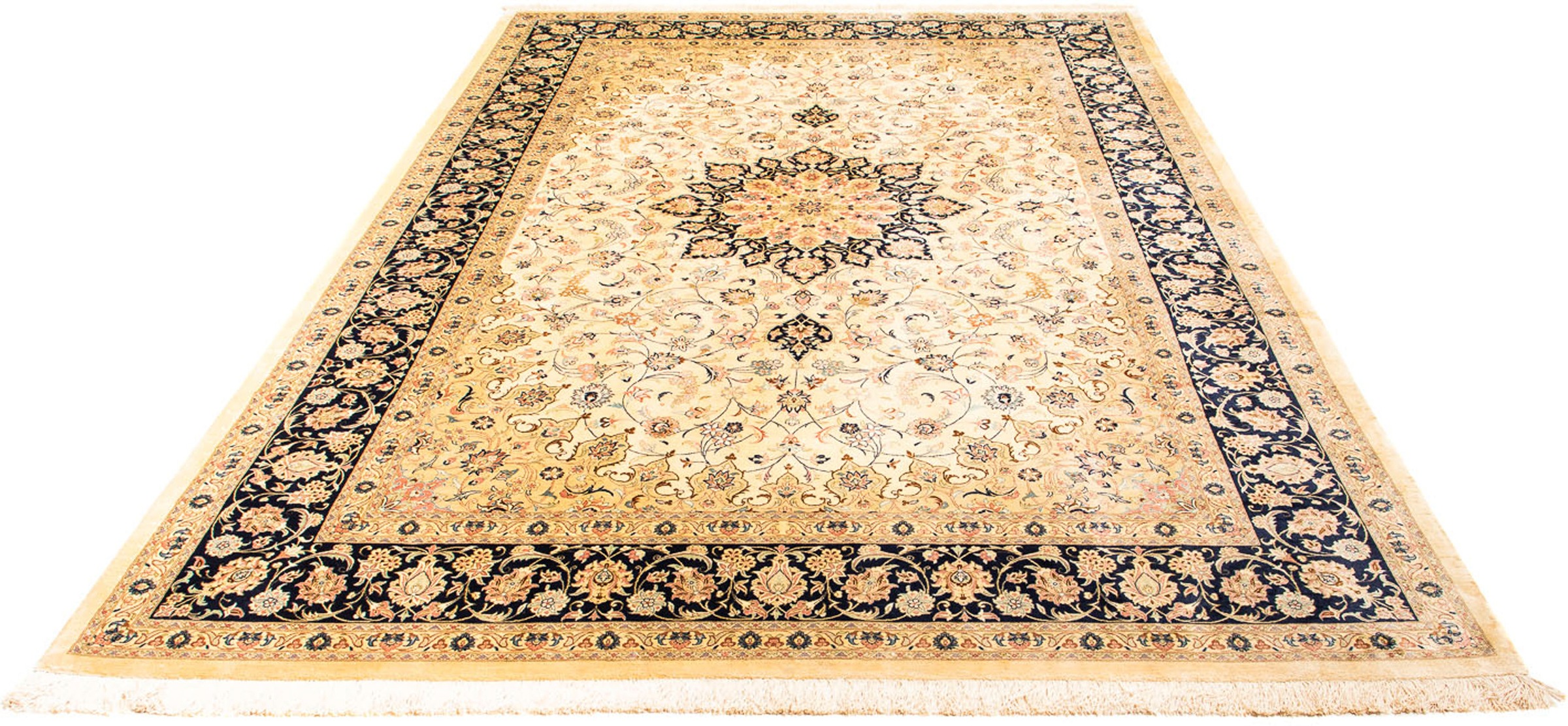 Image of morgenland Orientteppich »Perser - Ghom - 297 x 194 cm - beige«, rechteckig, 10 mm Höhe, Wohnzimmer, Handgeknüpft, Einzelstück mit Zertifikat bei Ackermann Versand Schweiz