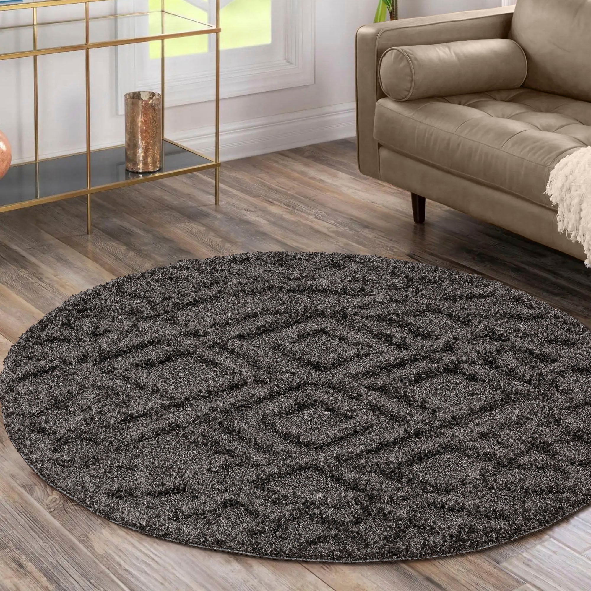 Image of Sanat Hochflor-Teppich "Luxus 3506" rund 30 mm Höhe robuster Langflor, weich, Wohnzimmer, Schlafzimmer