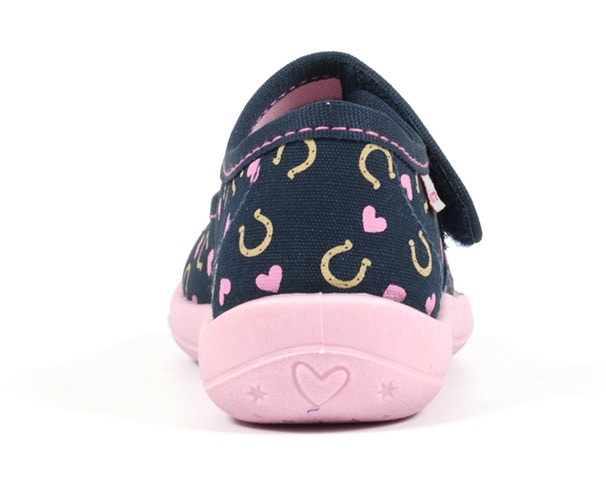 Richter Hausschuh, Klettschuh, Kindergarten Schuh mit süssem Print