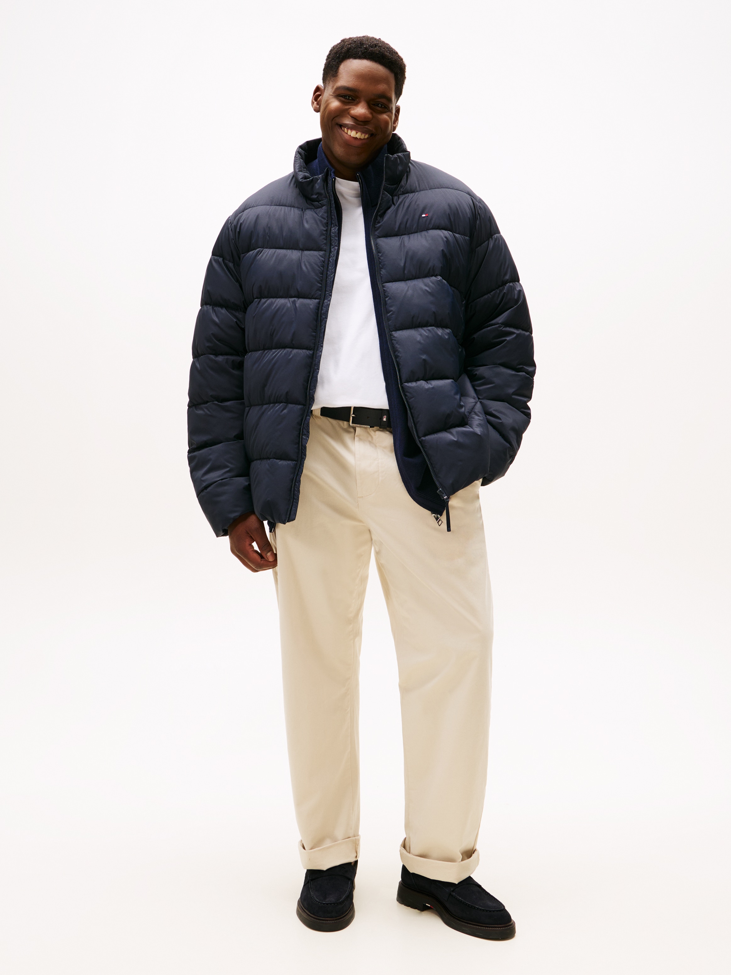 Tommy Hilfiger Big & Tall Steppjacke »STAND COLLAR JACKET«, ohne Kapuze, Winterjacke, Outdoorjacke, Steppjacke; Grosse Grössen