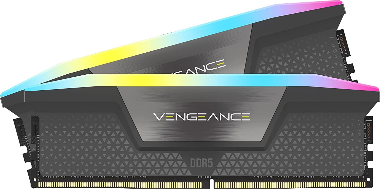 Corsair Arbeitsspeicher »VENGEANCE RBG DDR5 6000 32GB (2x16GB)«, optimiert für AMD-Mainboards, RGB
