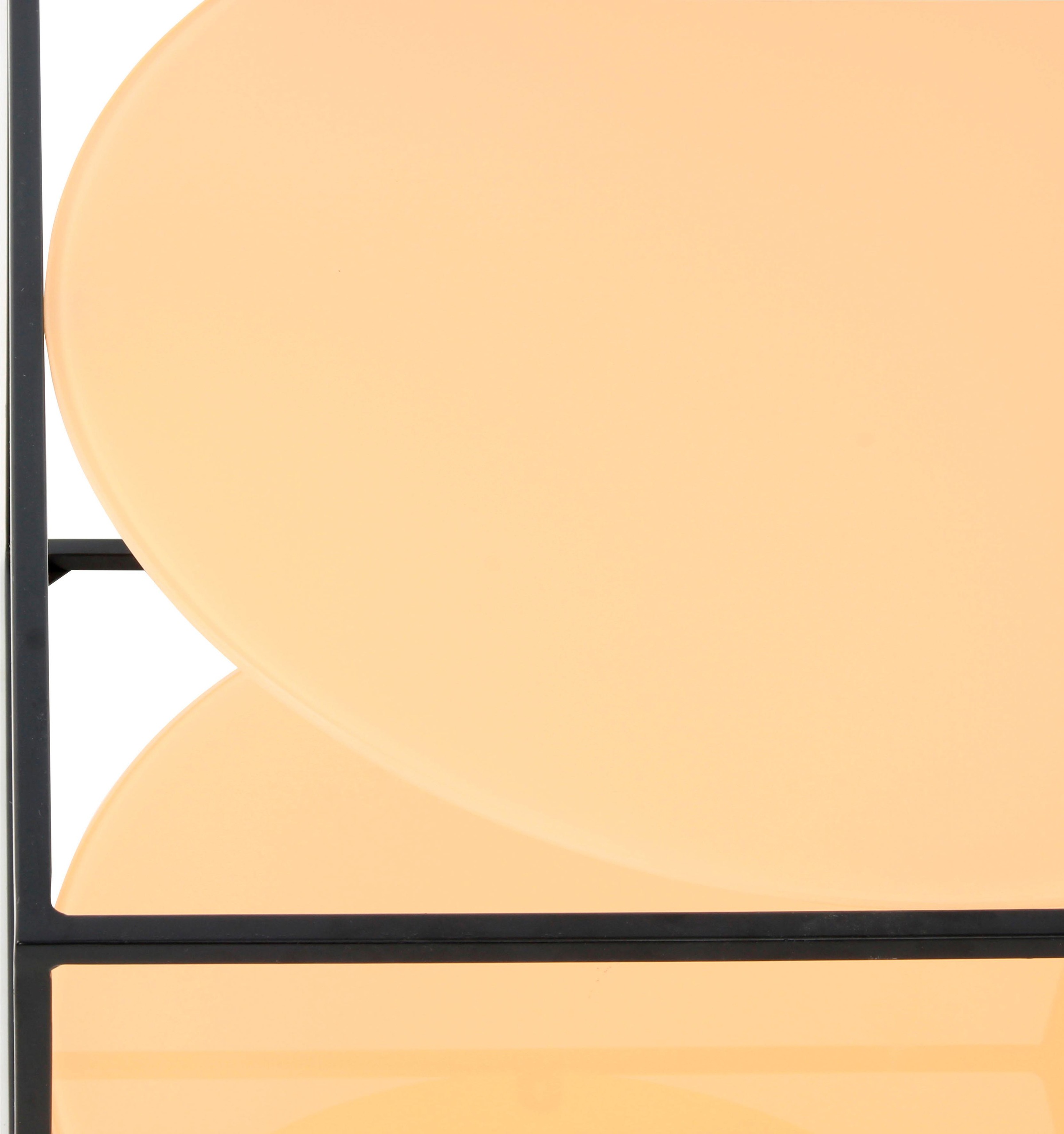Kayoom Beistelltisch »Cody, Beistelltisch in Würfelform, offenes, modernes Design«, (1 St.), moderne Kubusform mit runden Ablageflächen aus Glas