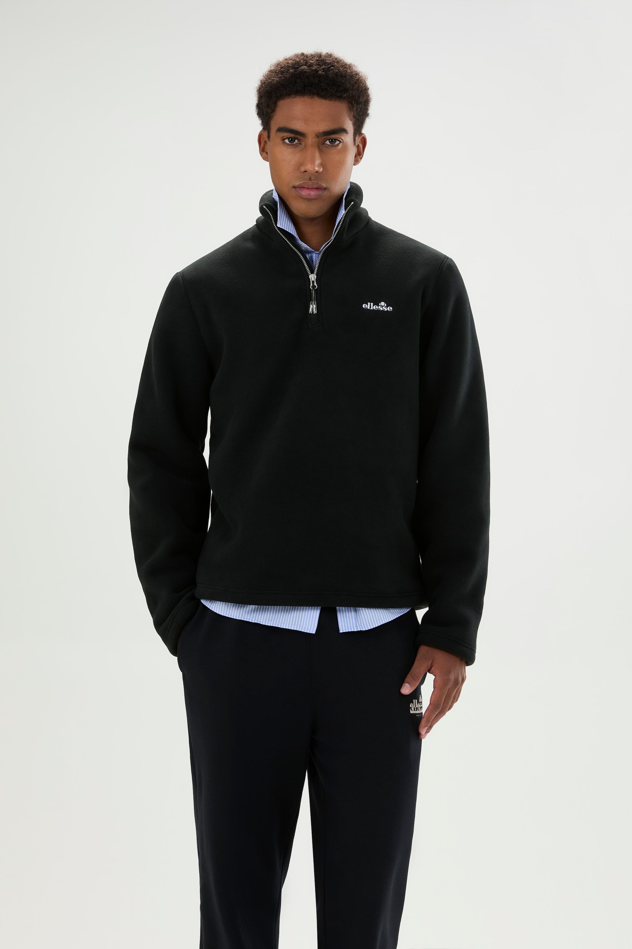Image of Ellesse Strickfleece-Pullover "ZERANO 2 1/4 ZIP JACKET" sportlicher Stil, für Erwachsene, Langarm, aus Polyester