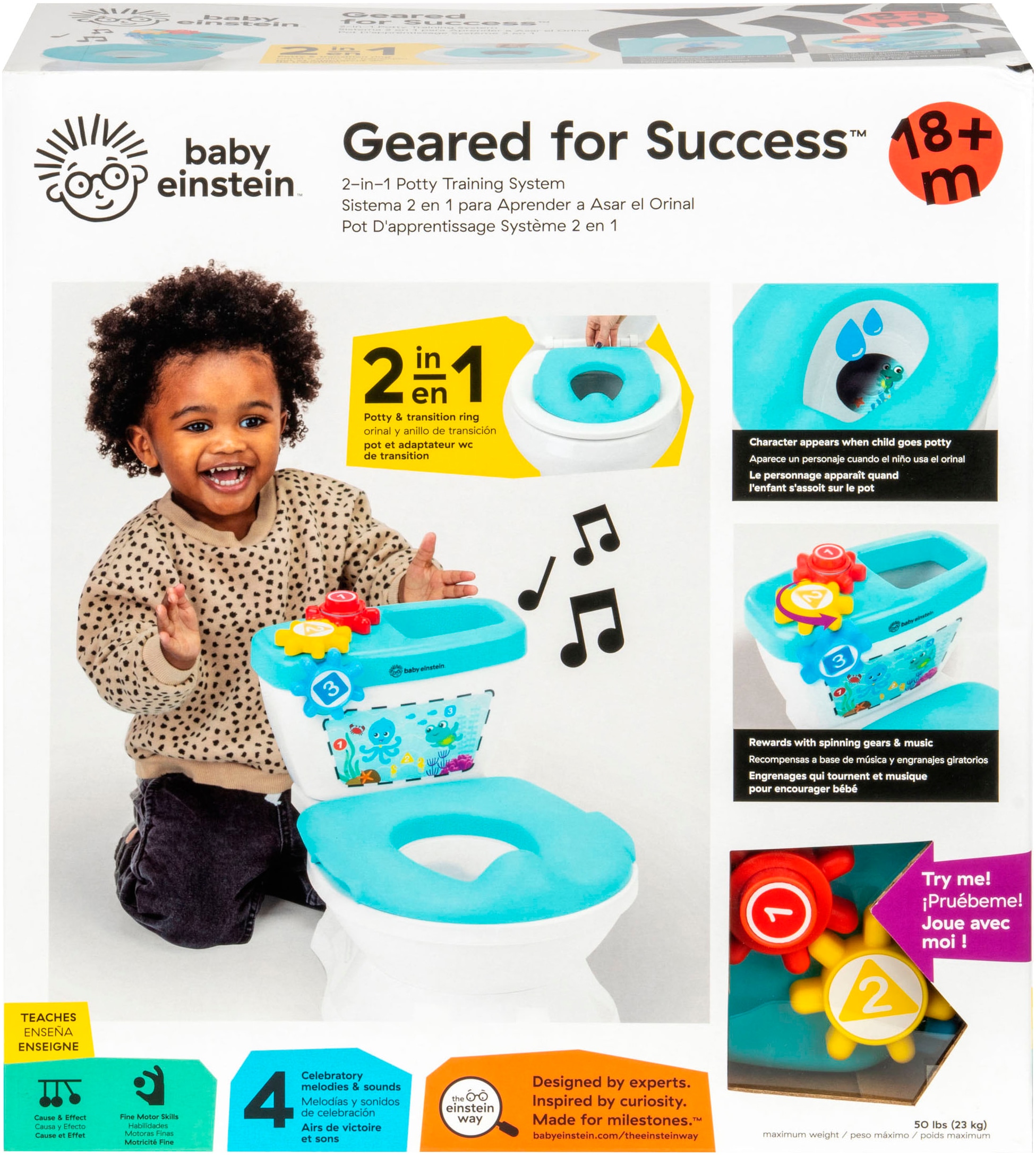 Baby Einstein Entraîneur de toilettes »Geared for Success™ 2-in-1 Potty Training System« mit Sound