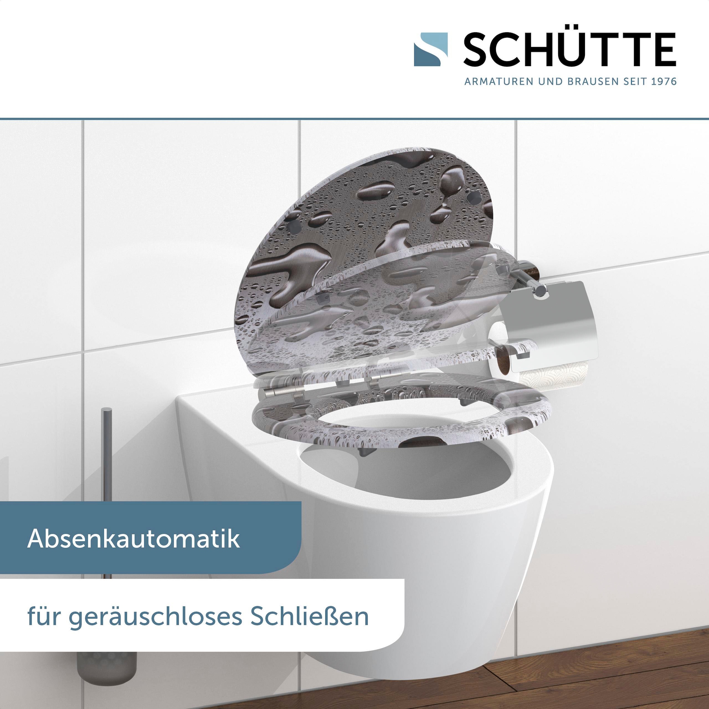 Schütte WC-Sitz »Grey Steel«, mit Absenkautomatik und Holzkern, MDF