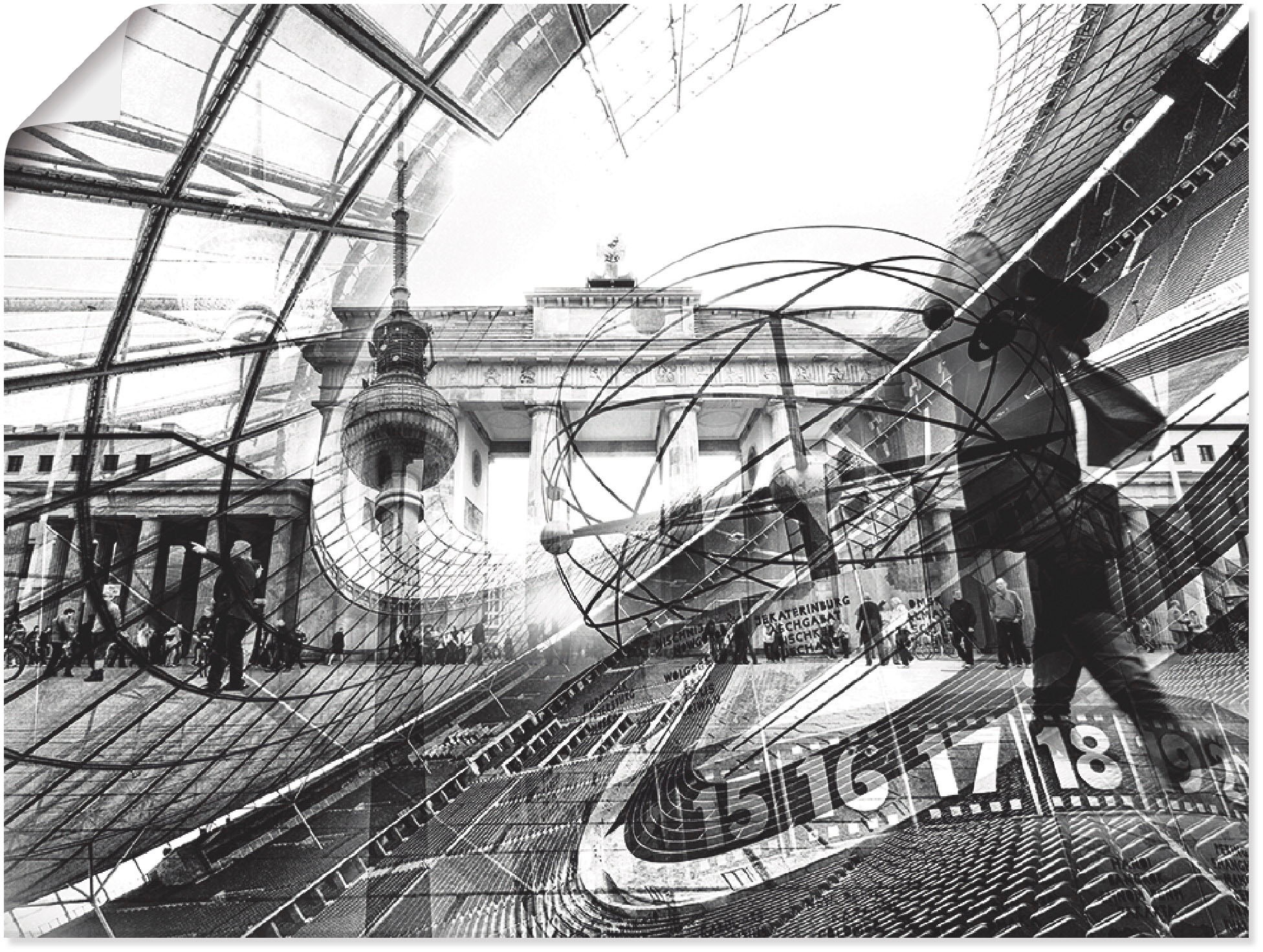 Image of Artland Wandbild »Berlin Skyline I«, Deutschland, (1 St.), in vielen Grössen & Produktarten -Leinwandbild, Poster, Wandaufkleber / Wandtattoo auch für Badezimmer geeignet bei Ackermann Versand Schweiz