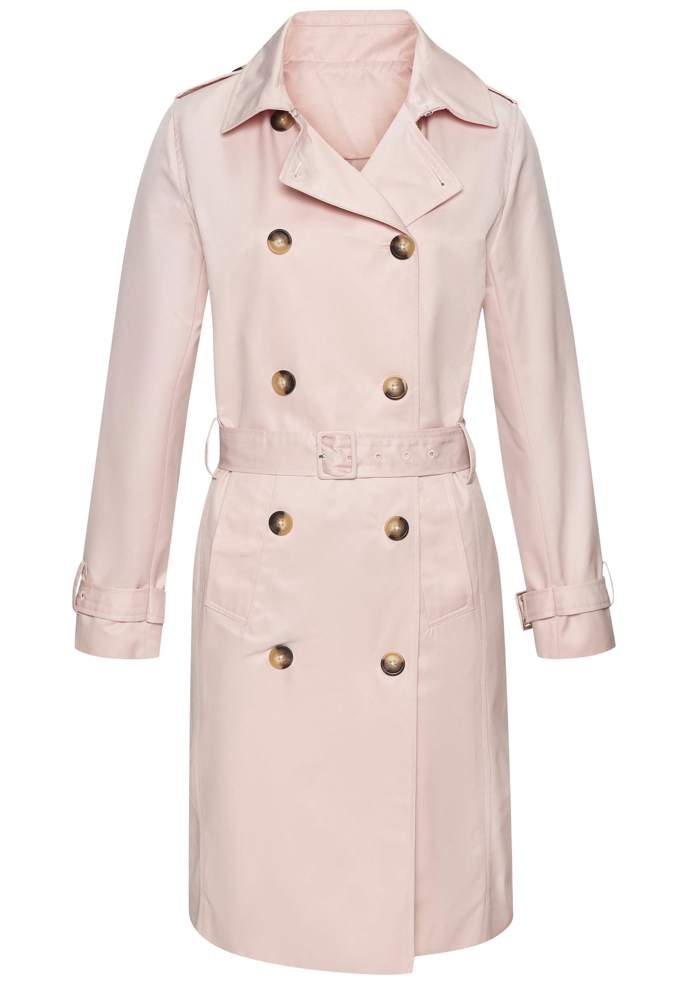 LASCANA Trenchcoat, mit Passe, pflegeleichter Materialmix