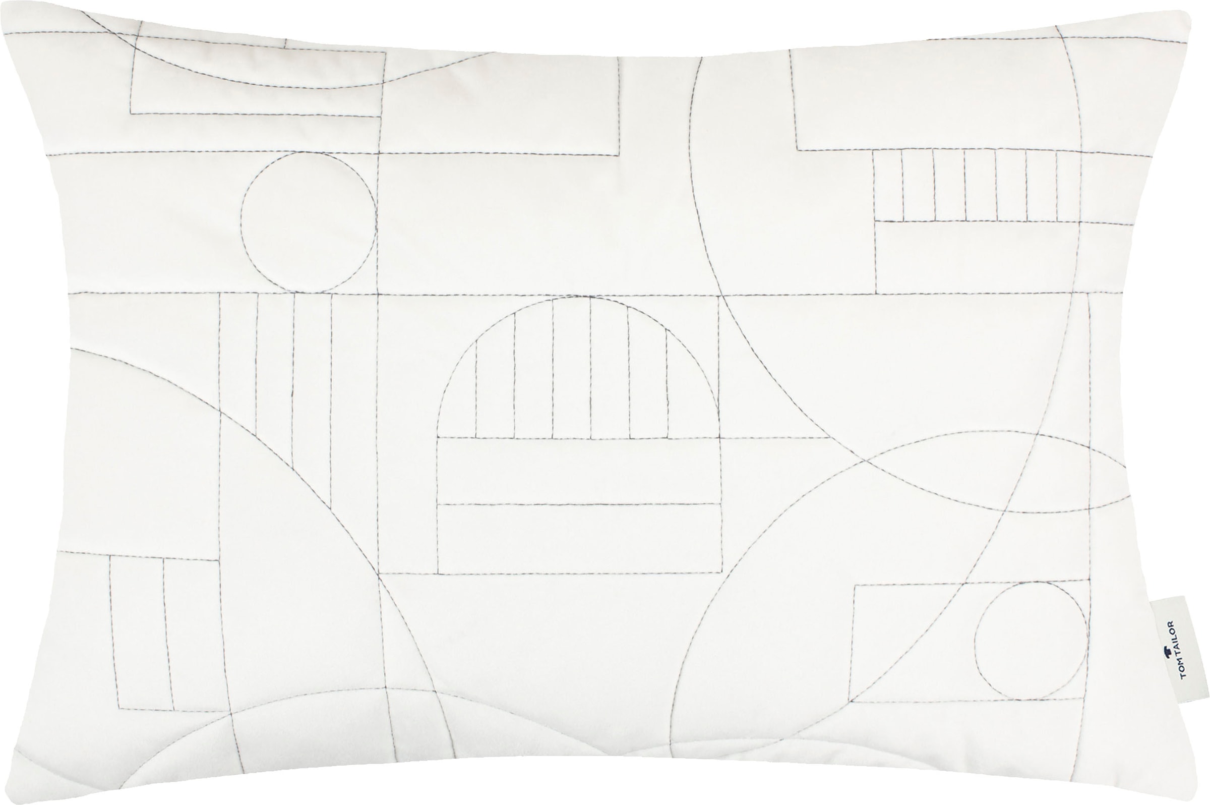 TOM TAILOR HOME Dekokissen »Stitched Artdeco«, aus kuschelweicher Samtnachbildung, Kissenhülle ohne Füllung, 1 Stück