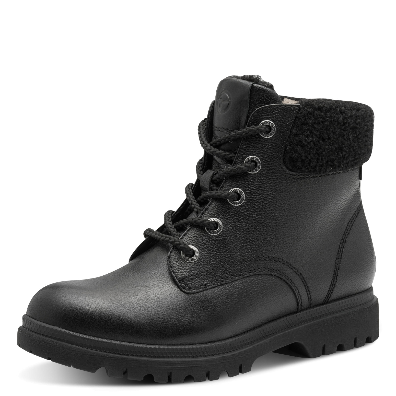 Image of Tamaris Winterboots, Blockabsatz, Schnürboots, Schnürstiefelette mit geprägtem Logo