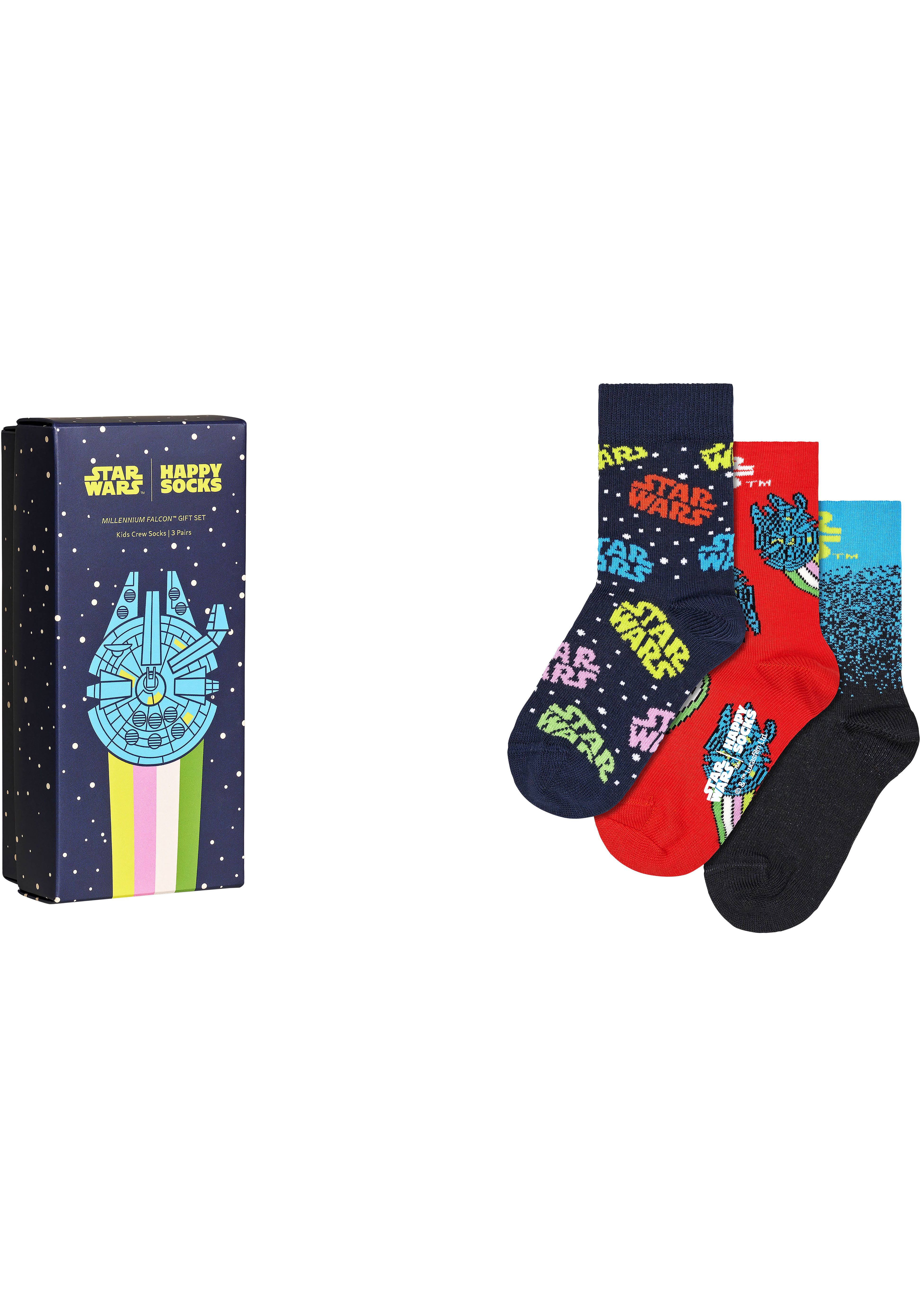 Happy Socks Socken »Star Wars Gift Set«, (3 Paar), Millennium Falcon, Darth Vader &...