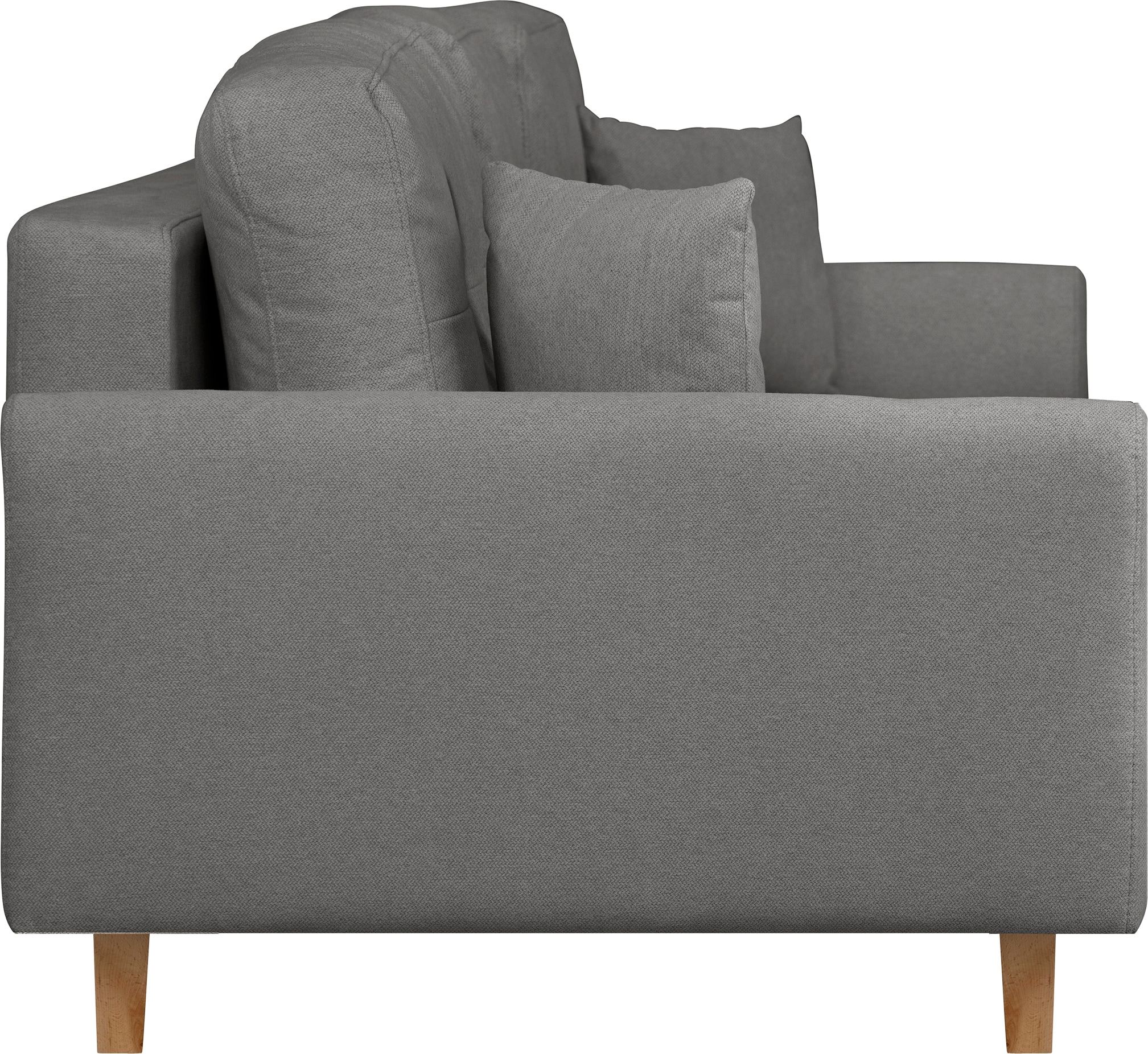 Home affaire 2-Sitzer »TRIPLO mit Wellenunterfederung, Masse B/T/H: 165/100/89 cm«, Sofa mit Steppung im Rückenbereich, incl. Rückenkissen und Zierkissen