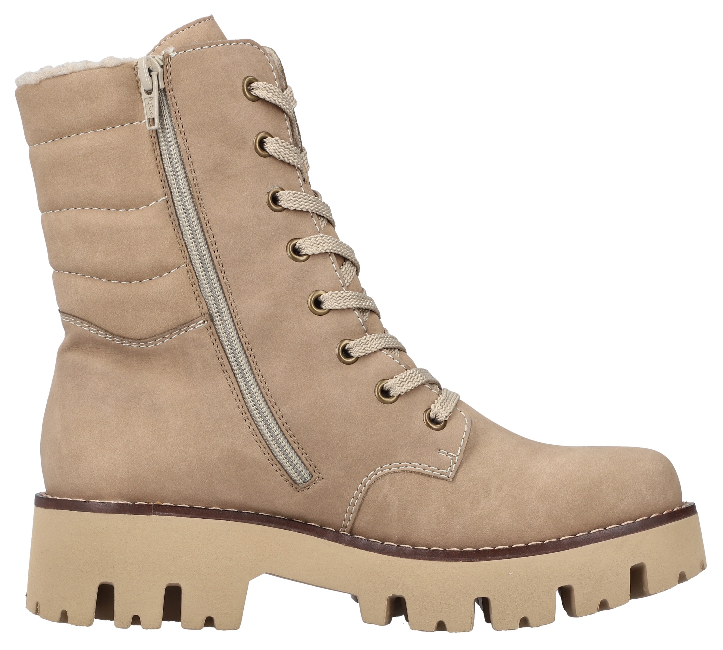 Rieker Winterstiefelette, Winterboots, Schnürboots, Profilsohle, mit Innenreissverschluss