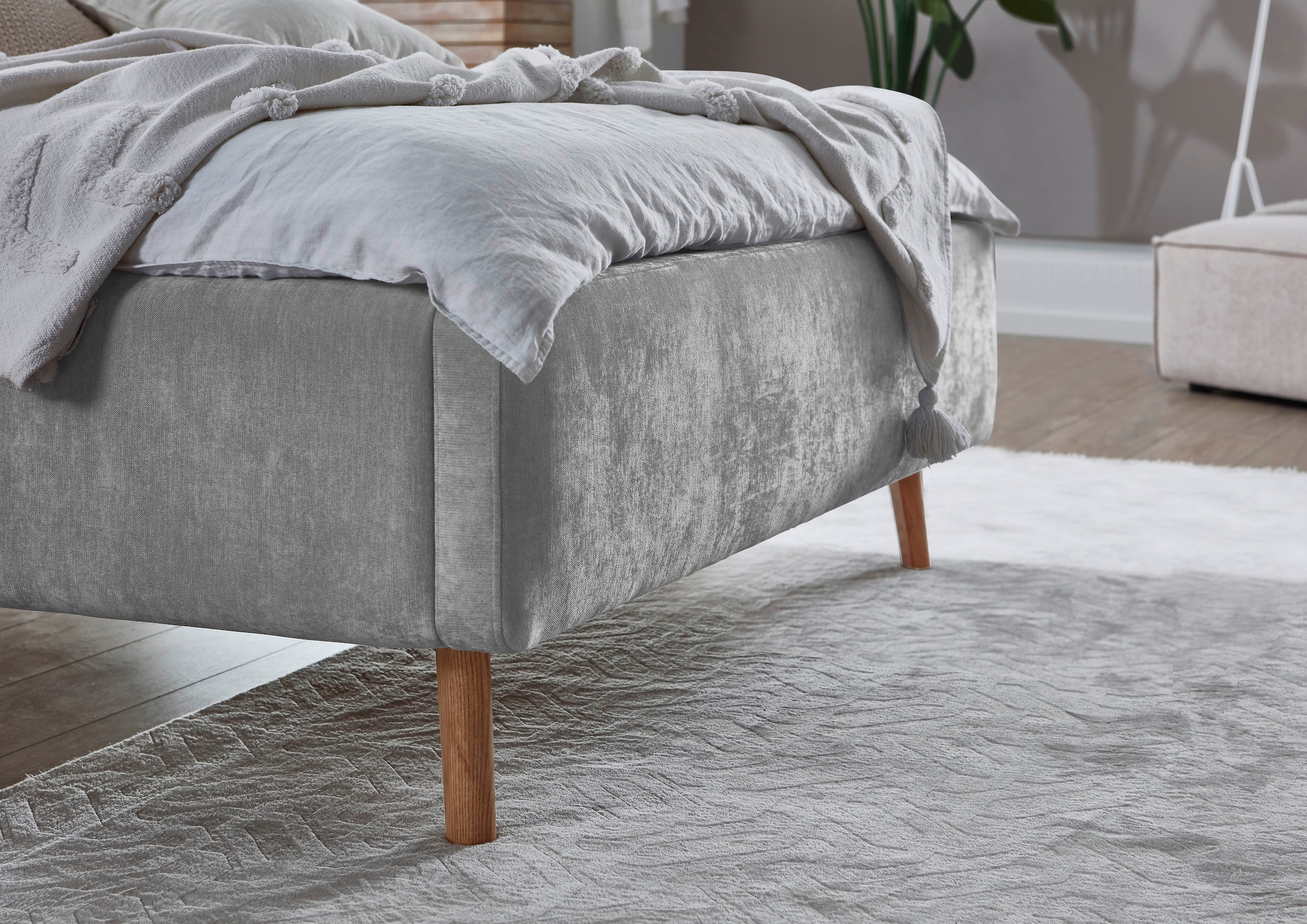 meise.möbel Lit rembourré »Polsterbett MATTIS, Bett wahlweise mit Bettkasten, Webstoff« Surfaces de couchage : 120x200cm, 140x200cm, 160x200cm & 180x200cm