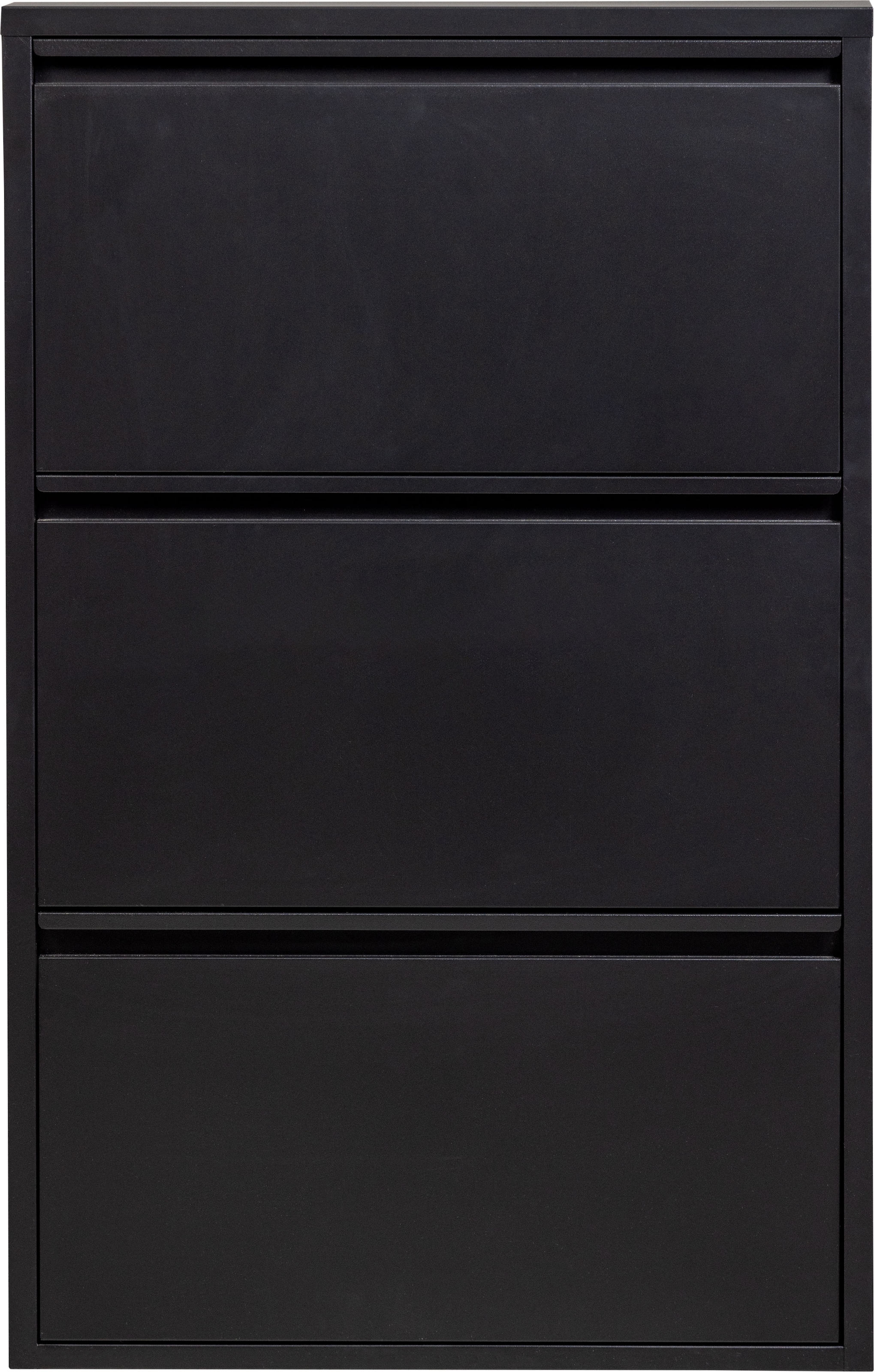 WOOOD Schuhschrank »Metall pulverbeschichtet mit Griffleiste H 103 x B 66 x T 16 cm« Tragkraft 20 kg pro Fach, einfach zu montierbar, pfleigleicht