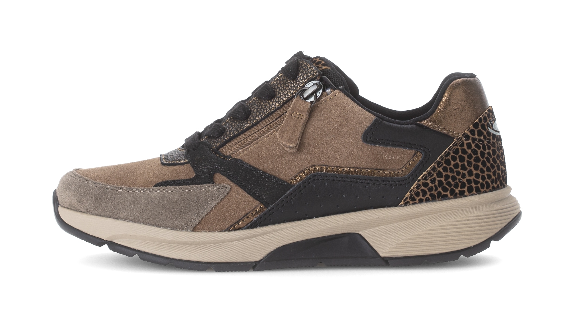 rollingsoft Keilsneaker  , Schnürer, Halbschuh, Freizeitschuh mit zusätzlichem Reissverschluss