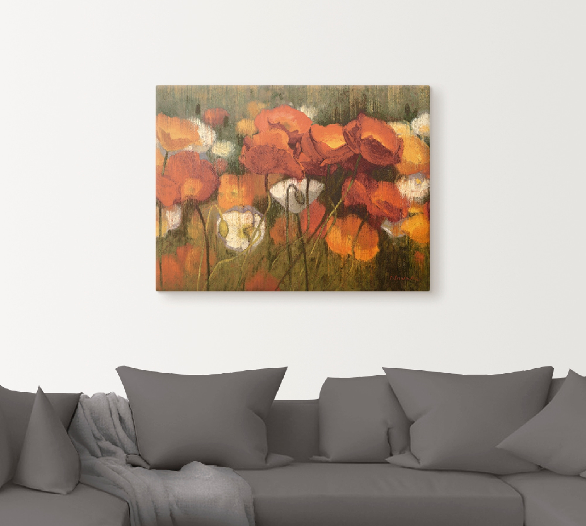 Artland Wandbild »Das starke Rot II«, Blumenwiese, (1 St.), als Leinwandbild, Poster in verschied. Grössen