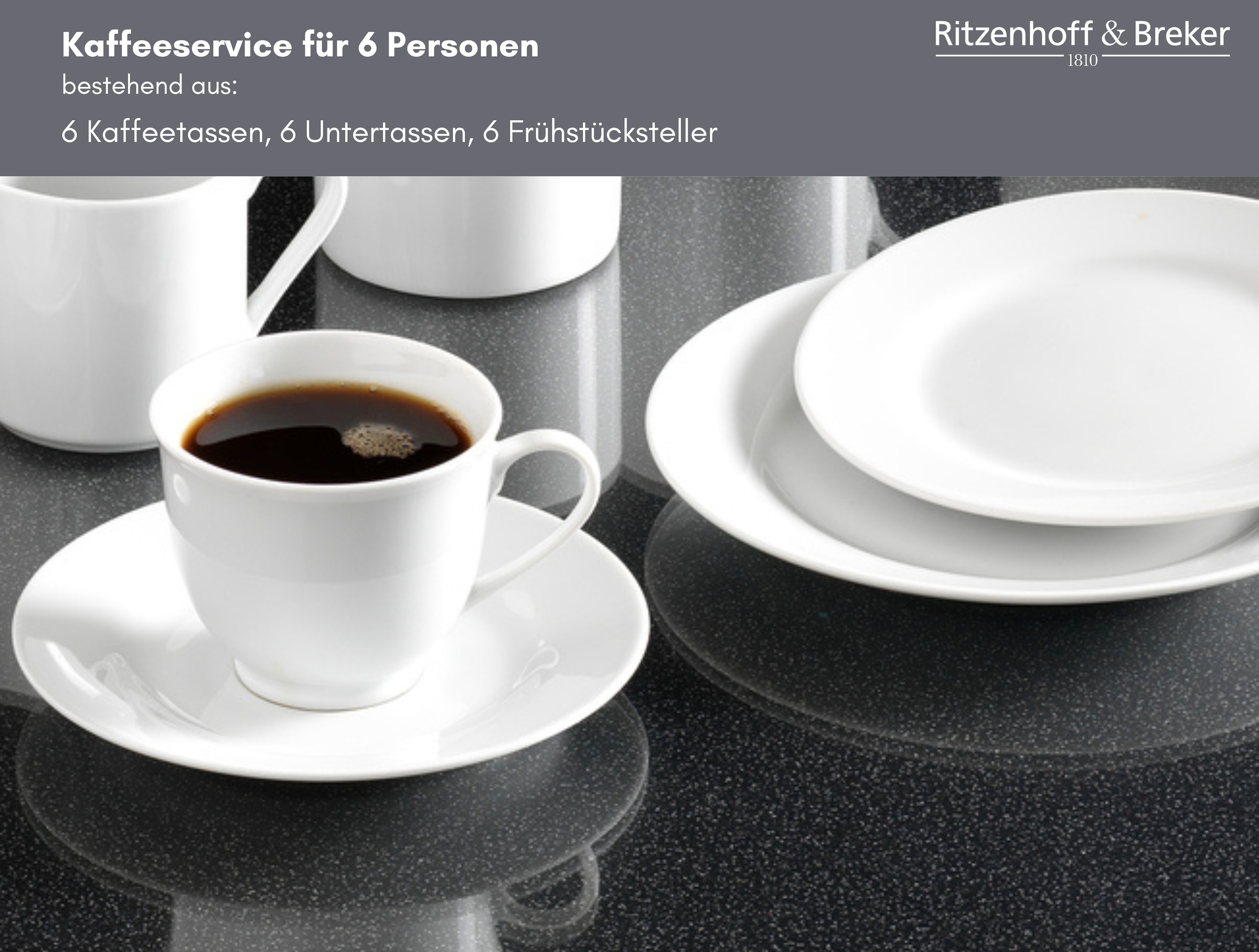 Ritzenhoff & Breker Kaffeeservice »Bianco« klassisch und schlicht, unifarben