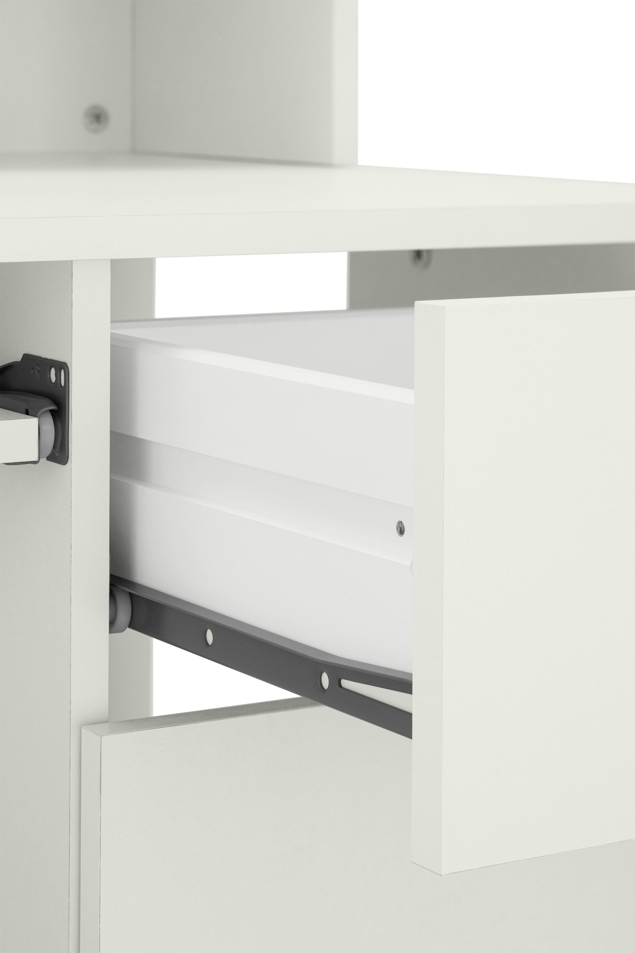 VOGL Möbelfabrik Schreibtisch »Tim mit Monitoraufsatz, Tastaturauszug & Towerfach,«, Breite 154 oder 178 cm, Made in Germany