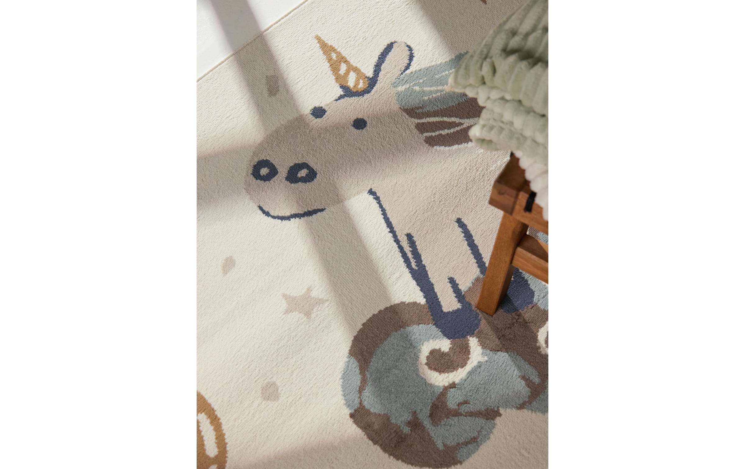 HANSE Home Kinderteppich »Einhorn« rechteckig 10 mm Höhe Pflegeleicht, Weich, Kinderzimmer, Spielteppich, Spielunterlage