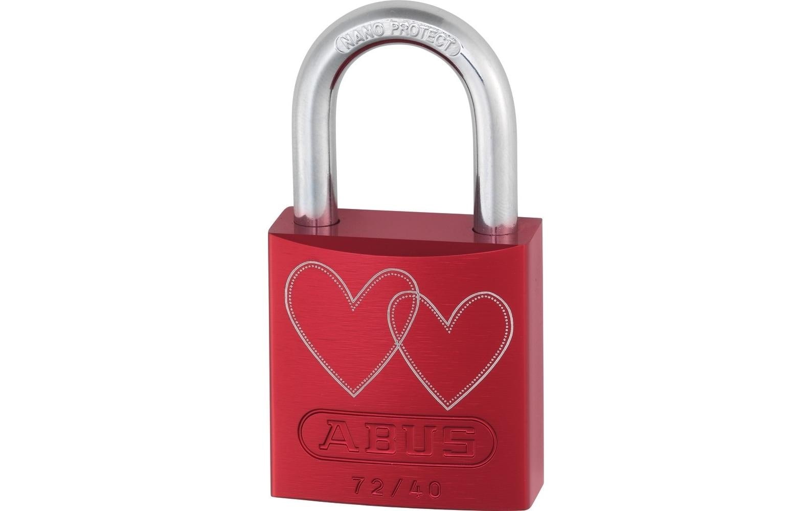 ABUS Vorhängeschloss »72/40 rot LoveLock 4«