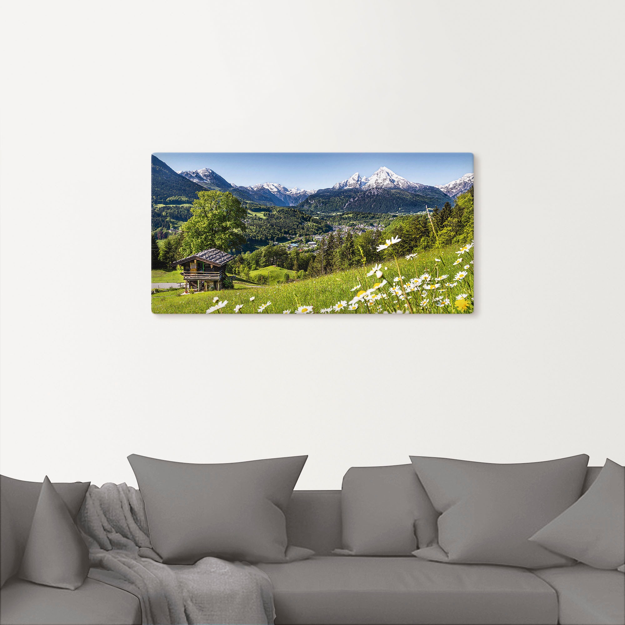 Artland Wandbild »Landschaft in den Bayerischen Alpen«, Berge, (1 St.), als Alubild, Outdoorbild, Leinwandbild, Poster, Wandaufkleber