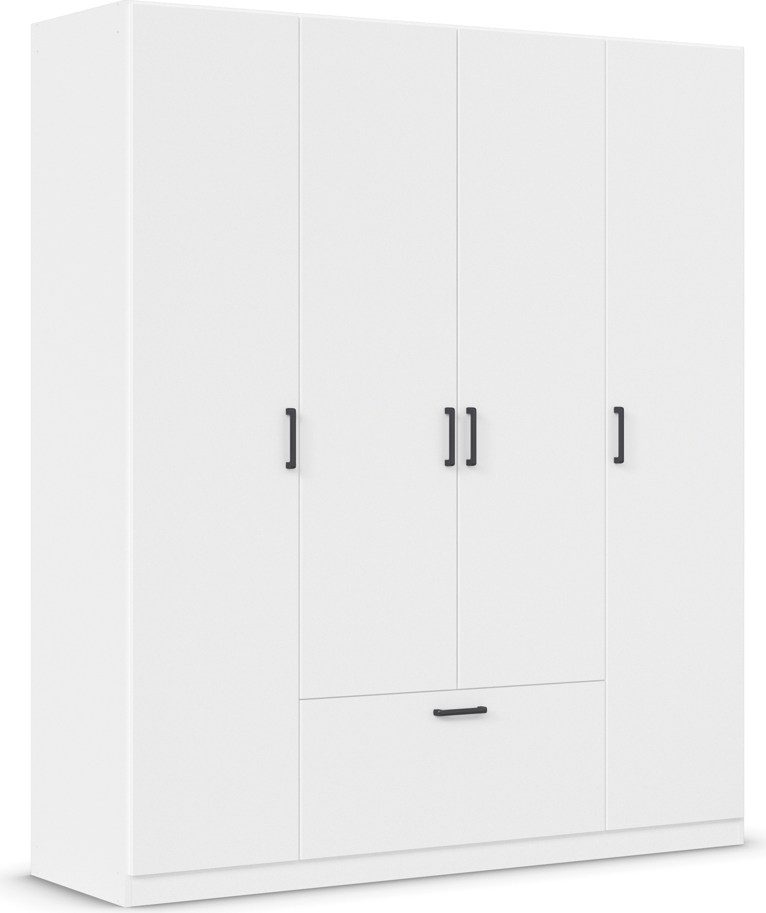 rauch Kleiderschrank »Schrank Garderobe Mehrzweckschrank Schlafzimmer Mietswohnung BARI« mit Schubasten mittig, moderner Griff in Graumetallic MADE IN GERMANY
