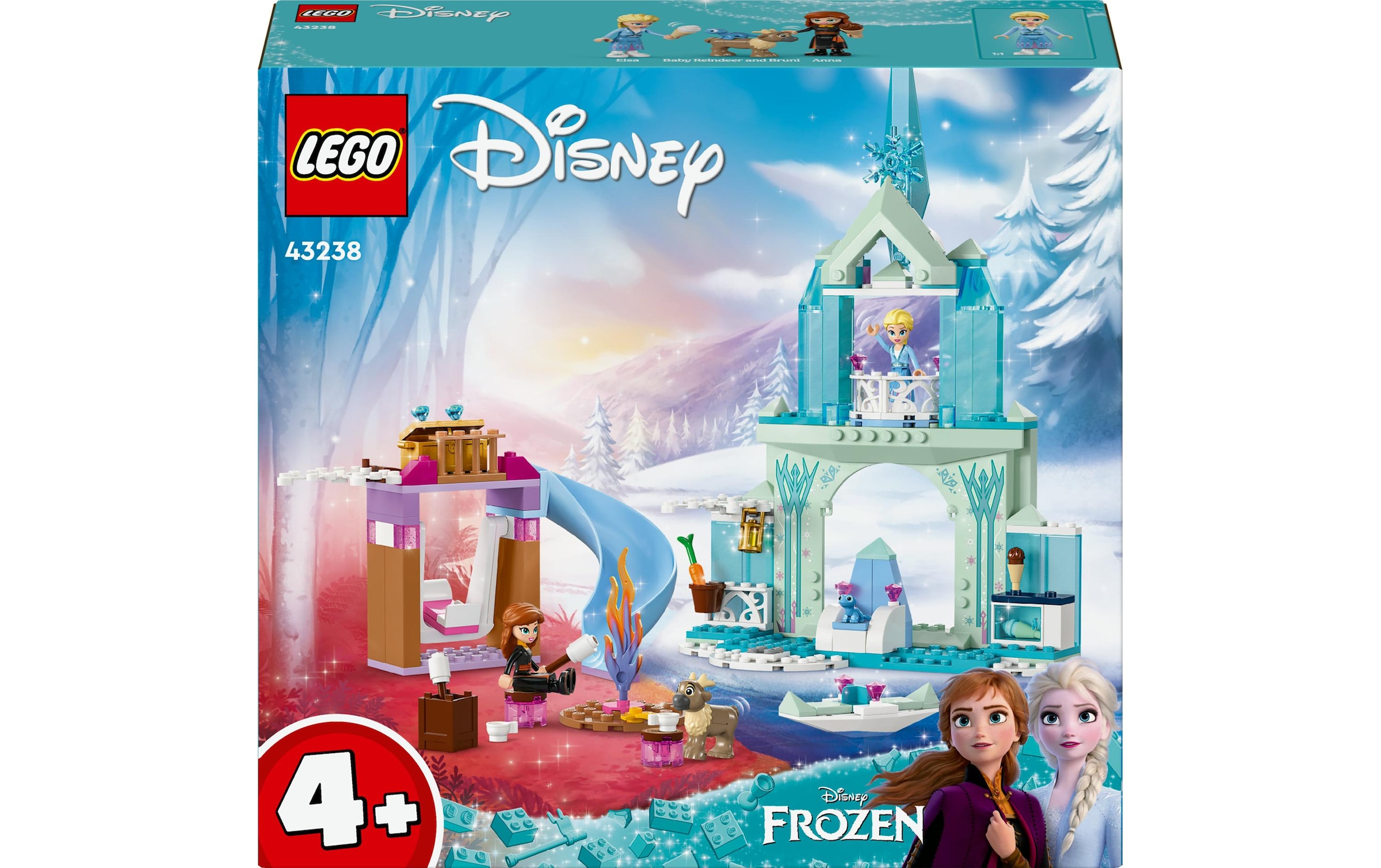 LEGO® Spielbausteine »Elsas Eispalast 43238«, (163 St.)