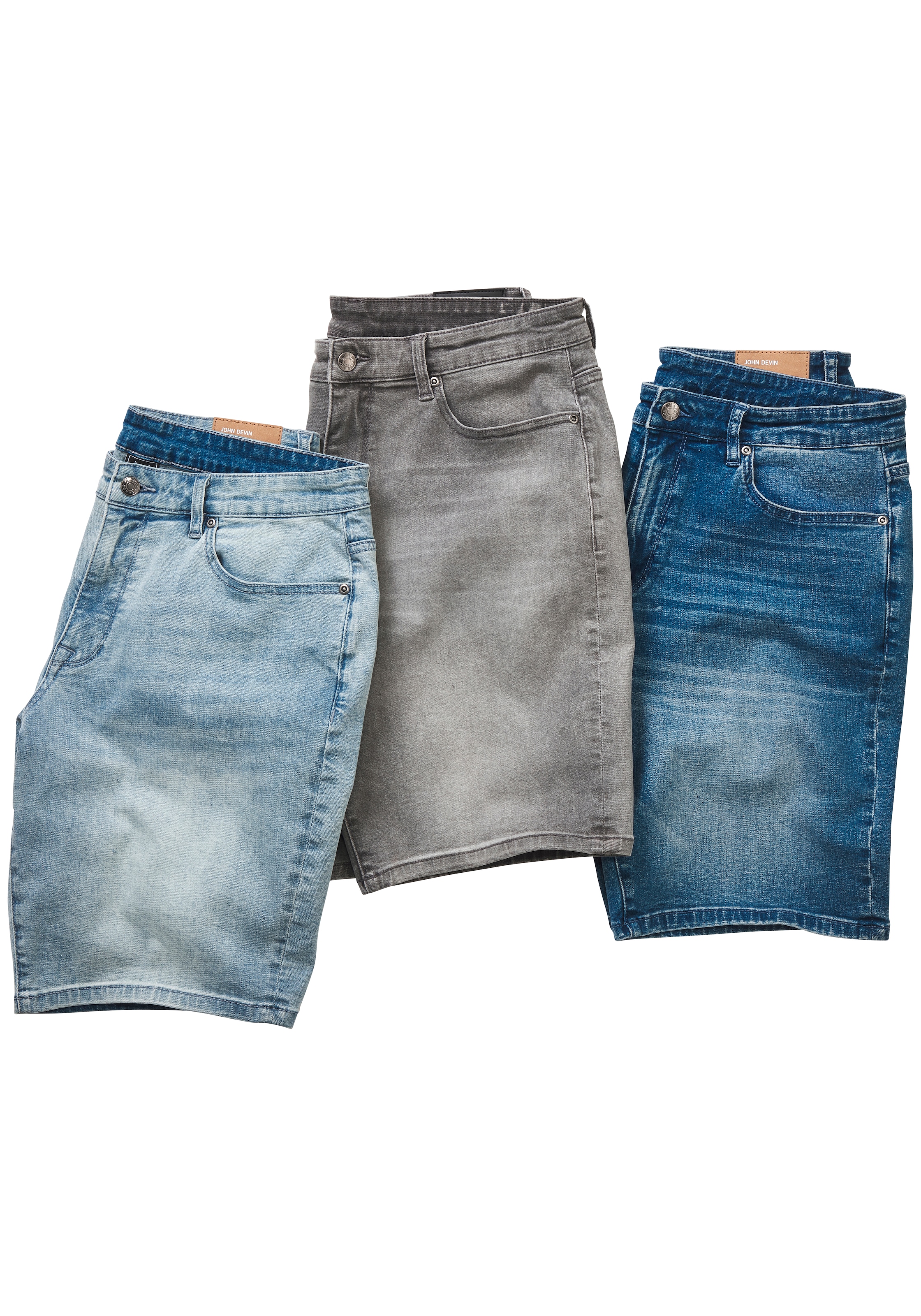 John Devin Jeansshorts », 5-Pocket Shorts« aus elastischer Denim-Qualität