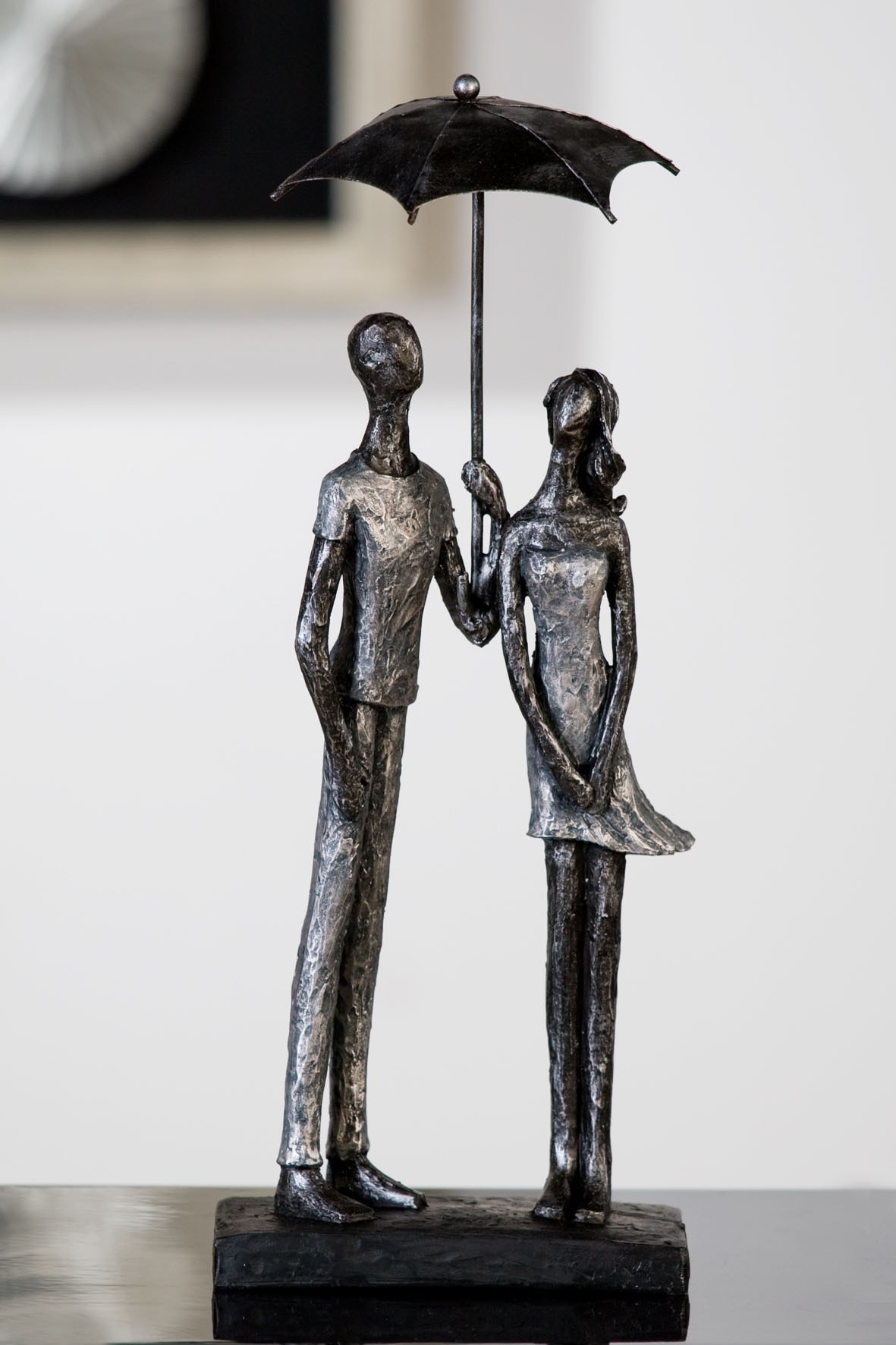 antikfinish, »Skulptur silber«, Casablanca Spruchanhänger, Wohnzimmer Gilde Dekoobjekt, by Dekofigur mit kaufen Höhe 36 cm, Umbrella,