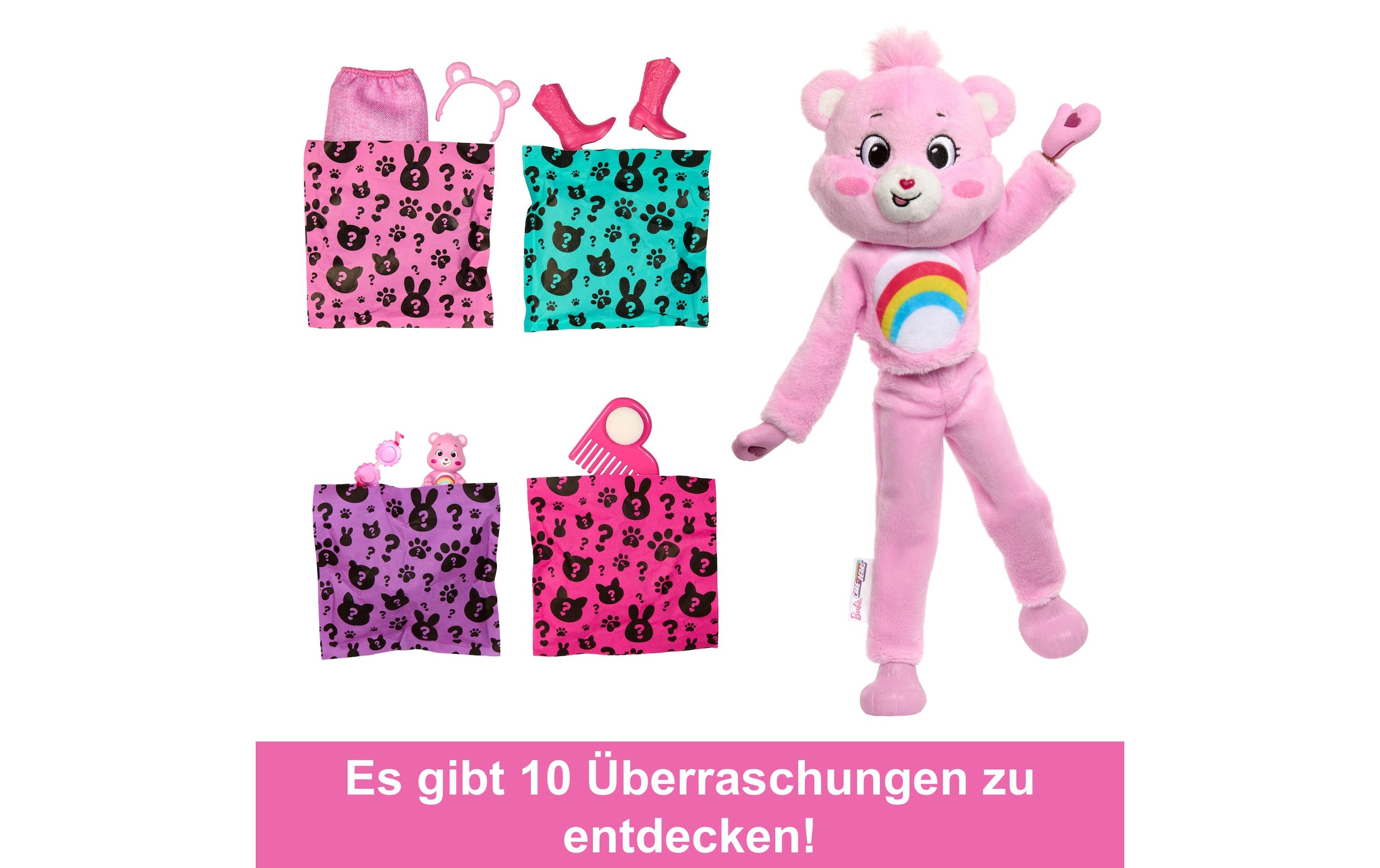 Barbie Anziehpuppe »Cutie Reveal Care Bears 2 - Hurrabärchi«
