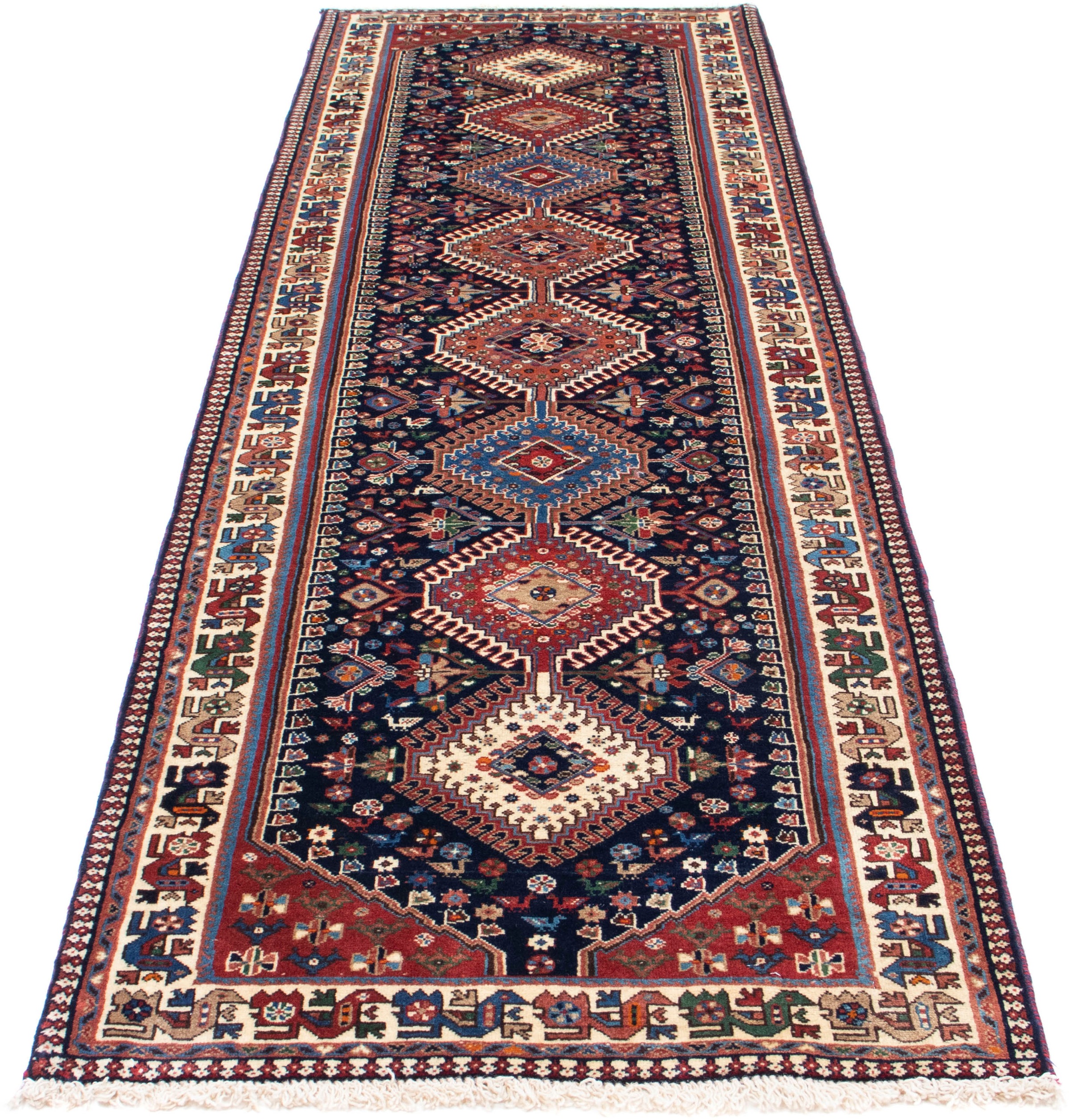 Image of morgenland Orientteppich »Perser - Bidjar - 288 x 80 cm - dunkelblau«, rechteckig, 15 mm Höhe, Wohnzimmer, Handgeknüpft, Einzelstück mit Zertifikat bei Ackermann Versand Schweiz