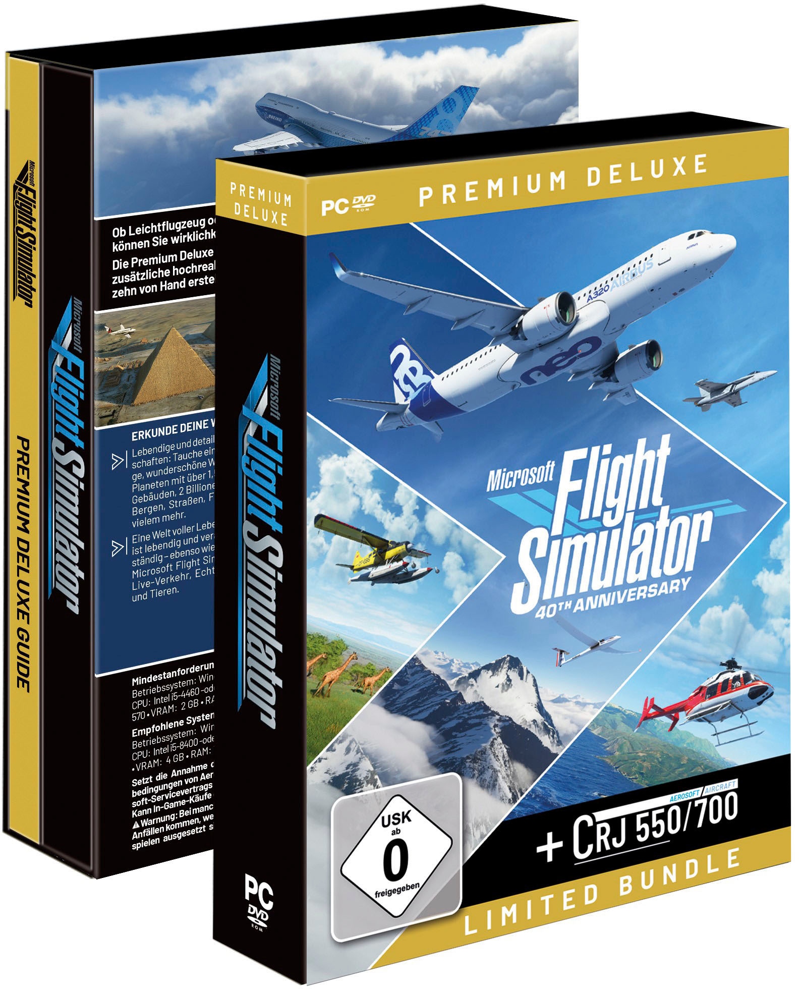 Spielesoftware »Microsoft Flight Simulator Bundle Premium Deluxe + CRJ 550/700«, PC