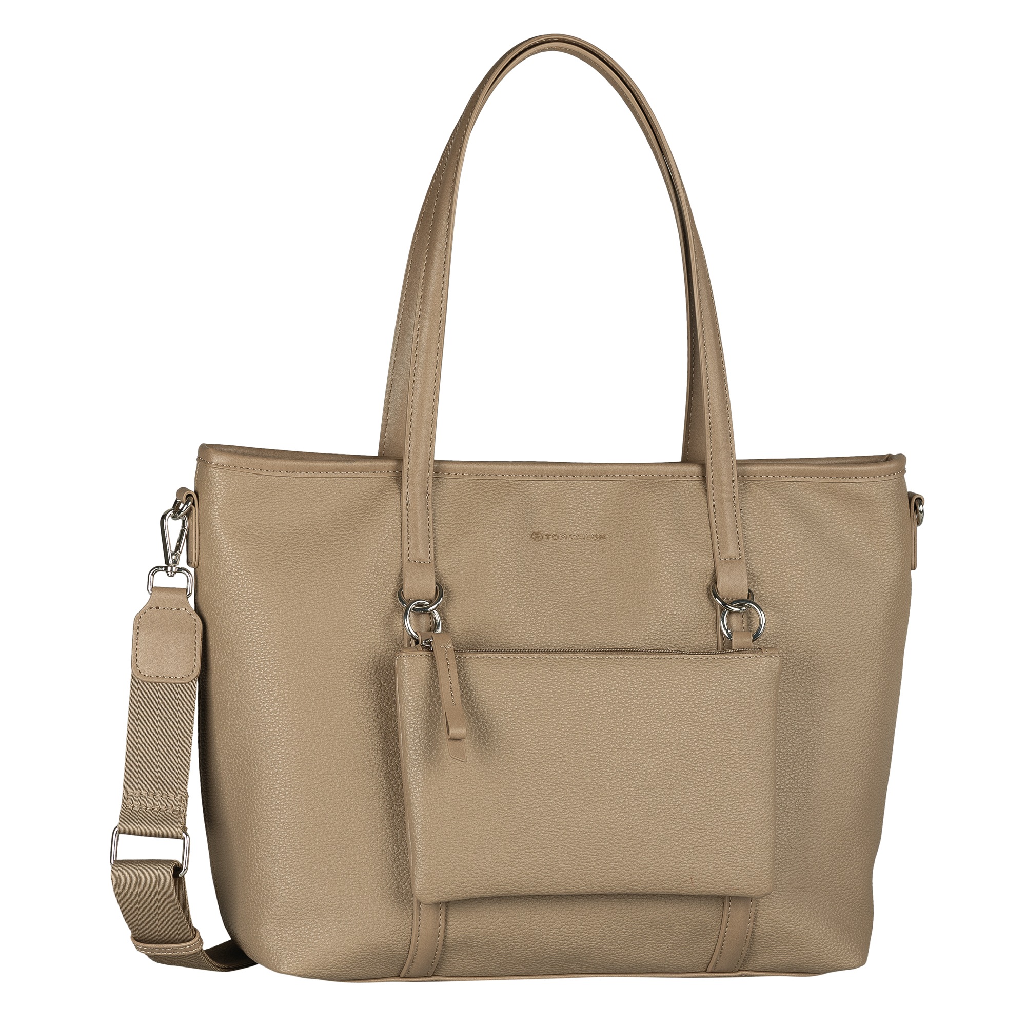 Image of TOM TAILOR Shopper "Jamila" ein Platzwunder mit 2-in1-Funktion aus fein genarbtem Lederimtiat