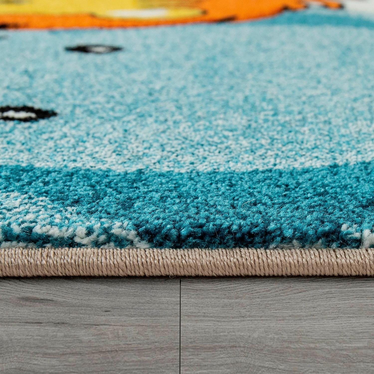 Paco Home Kinderteppich »Diamond 634«, rechteckig, 18 mm Höhe, 3D-Kinder Design, Motiv Zootiere, Kinderzimmer