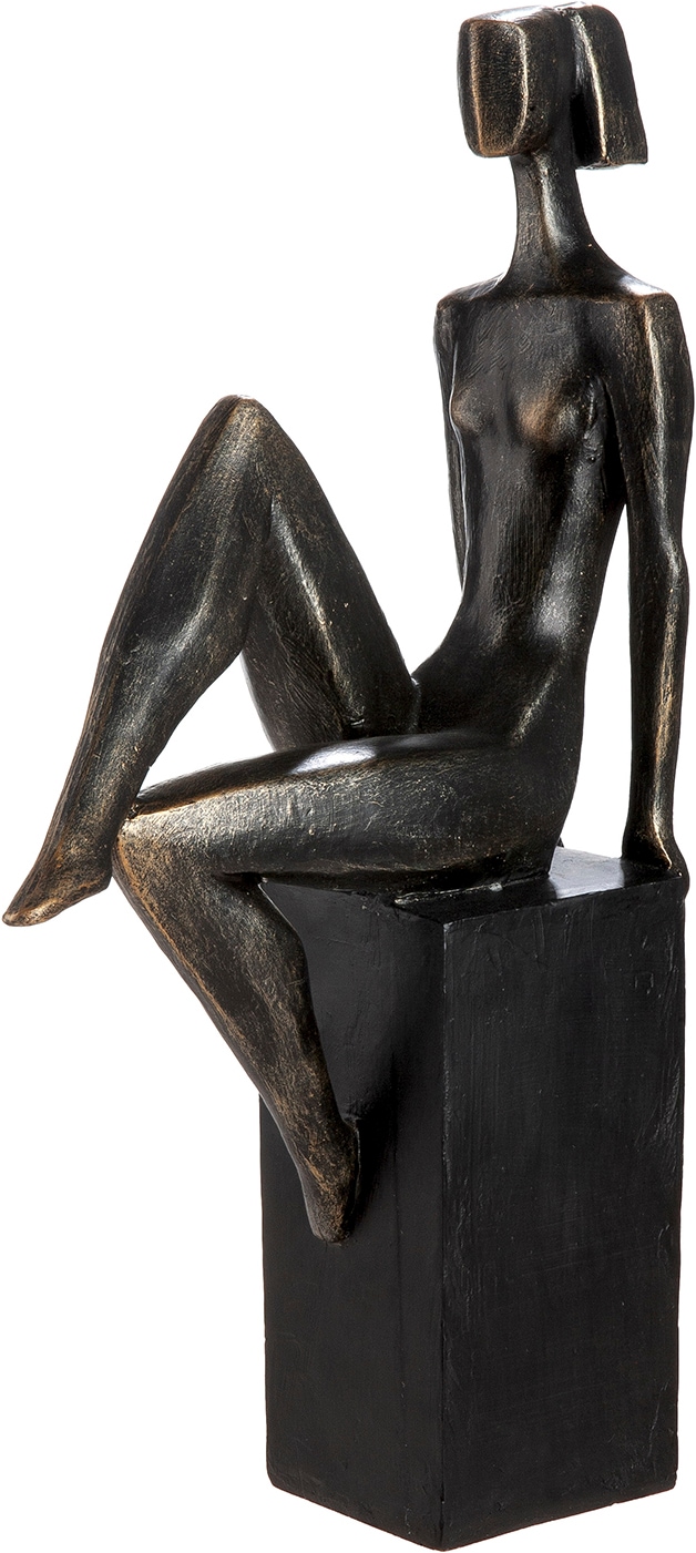 Image of GILDE Skulptur "Skulptur Frau Eleganz bronzefarben" Anmut graziös dekorativ Wohnambiente Geschenkidee