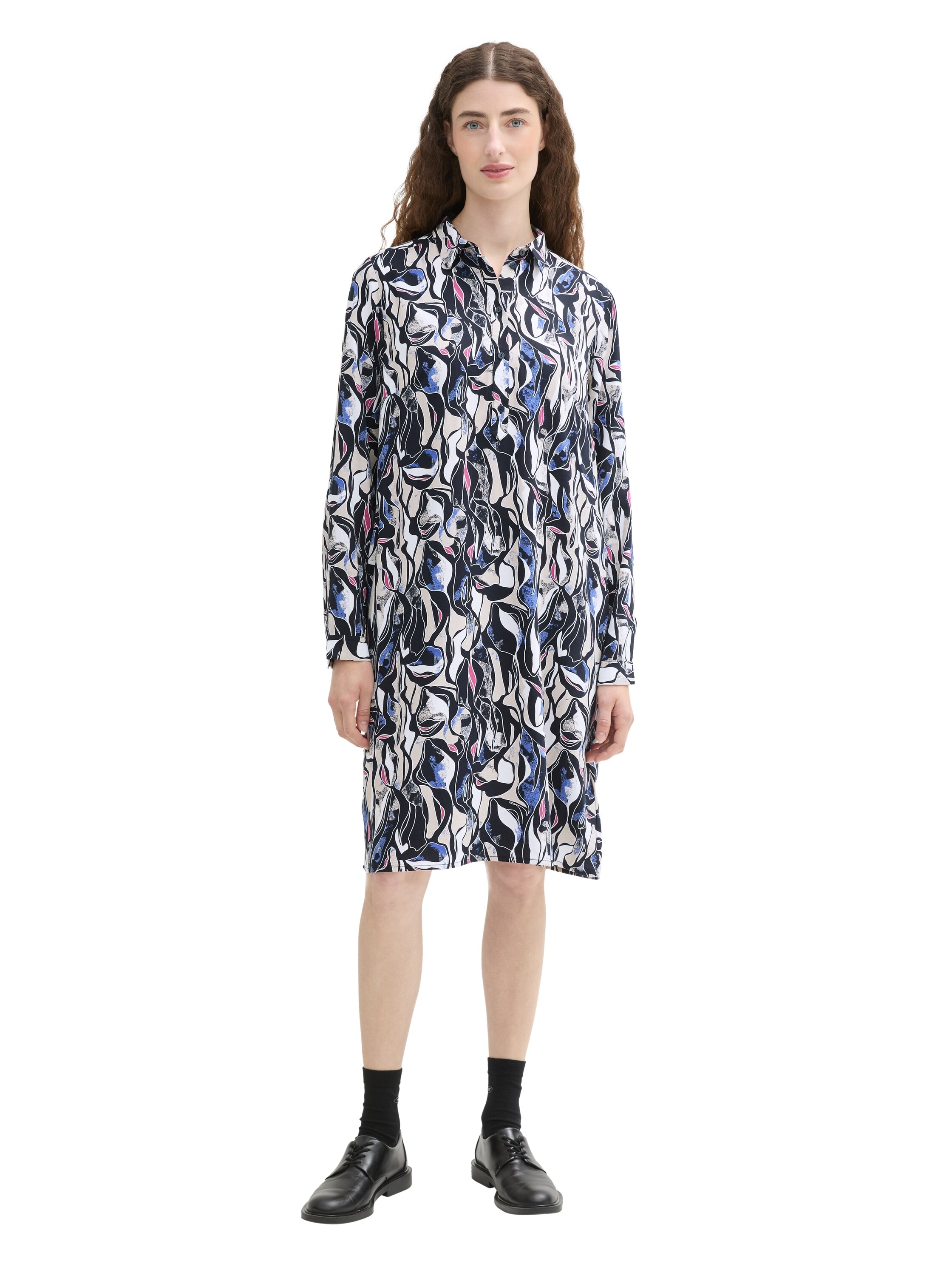 TOM TAILOR Blusenkleid, mit Allover-Print