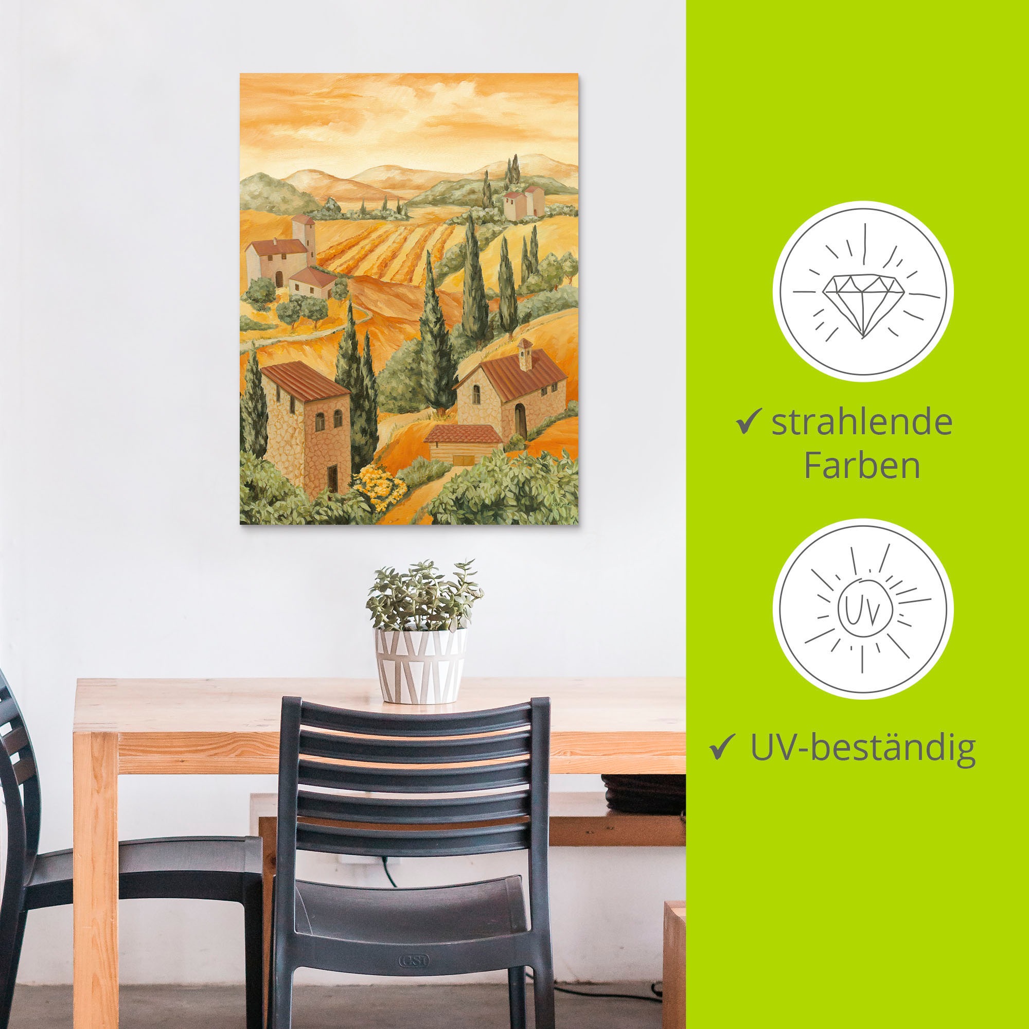 Artland Wandbild »Italien Toscana«, Europa, (1 St.), als Alubild, Outdoorbild, Leinwandbild, Poster in verschied. Grössen