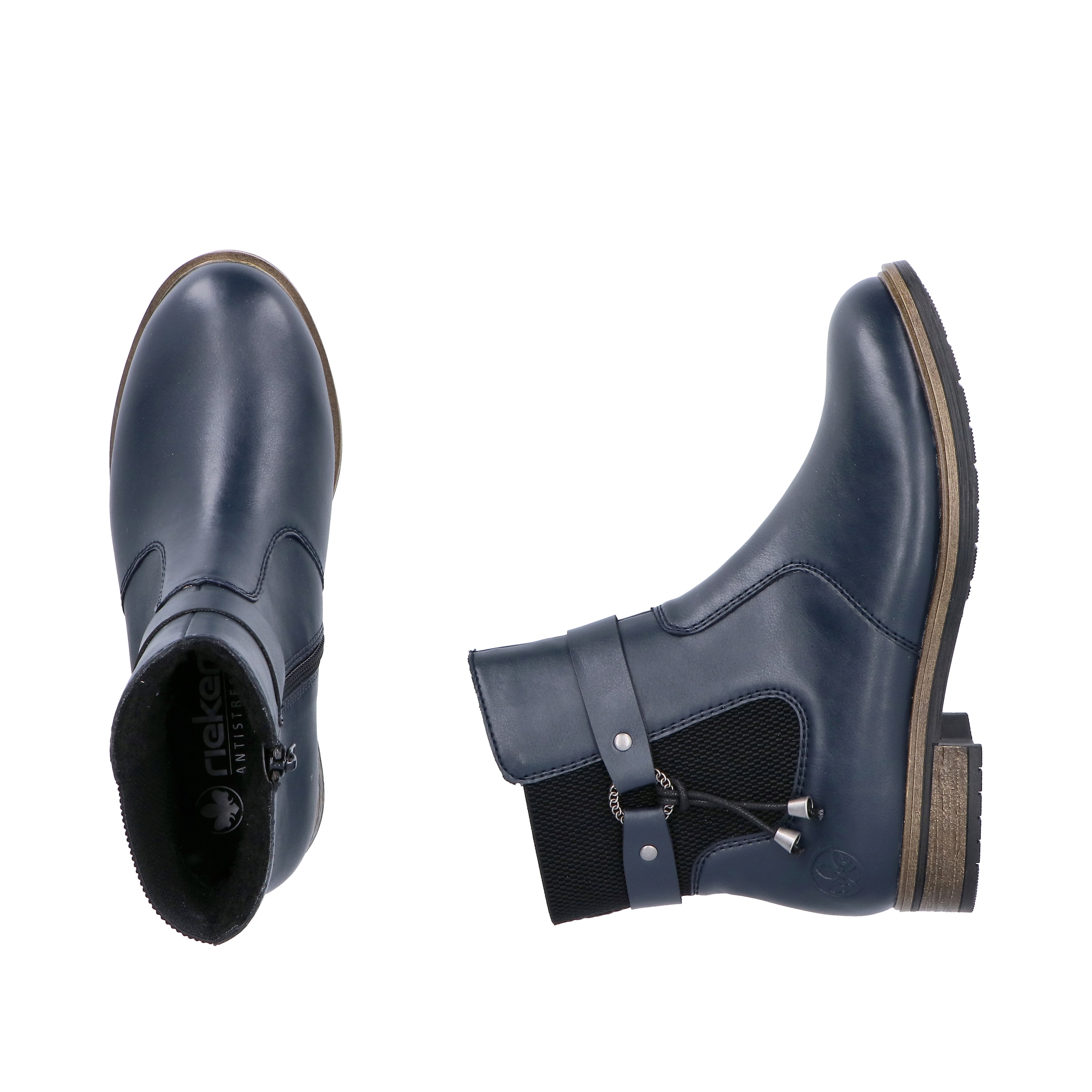 Rieker Winterstiefelette  Chelseaboots, Winterboots, Blockabsatz, mit Innenreissverschluss