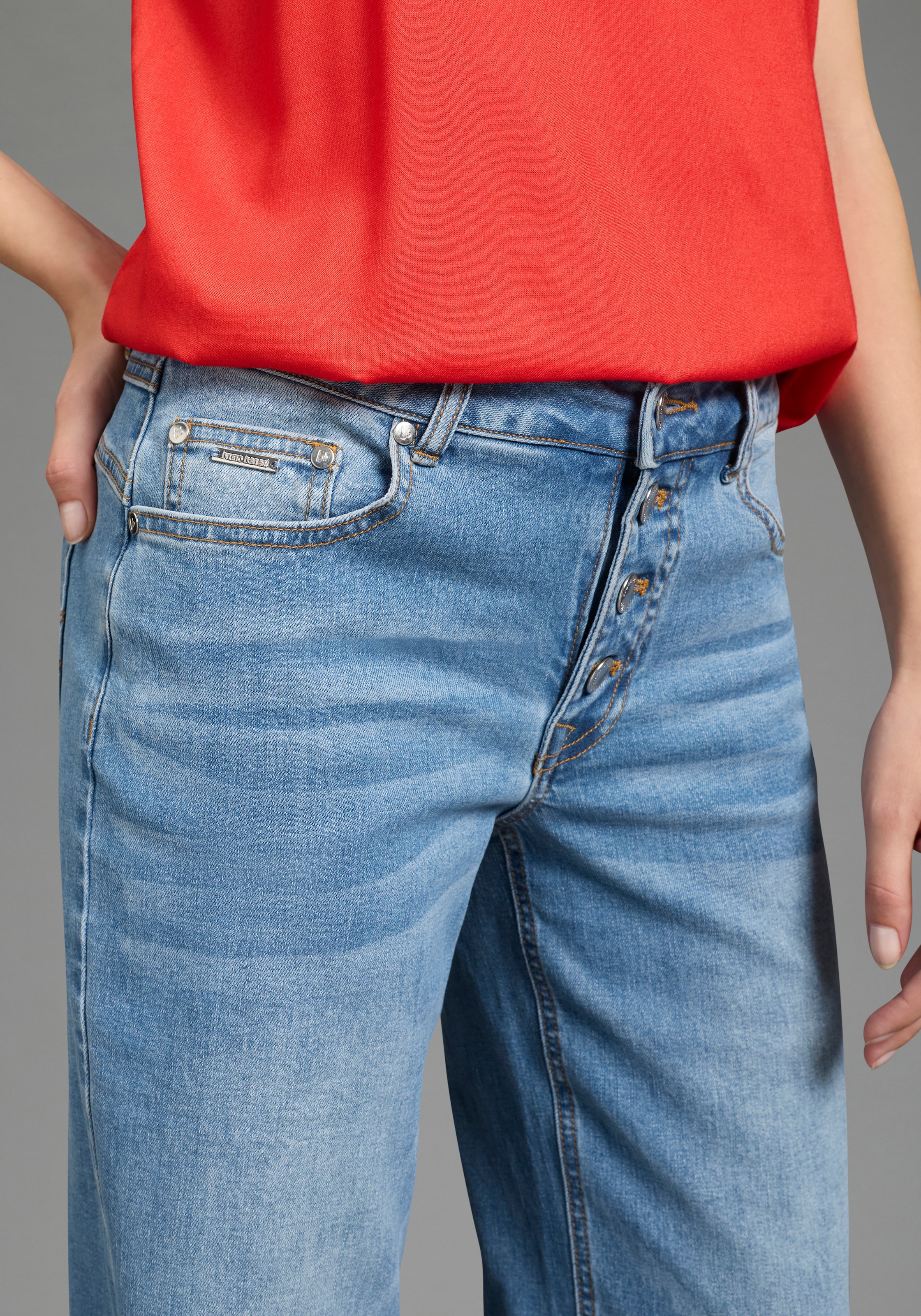 Bruno Banani Jeans large avec une part d'élasthanne, en matière coton