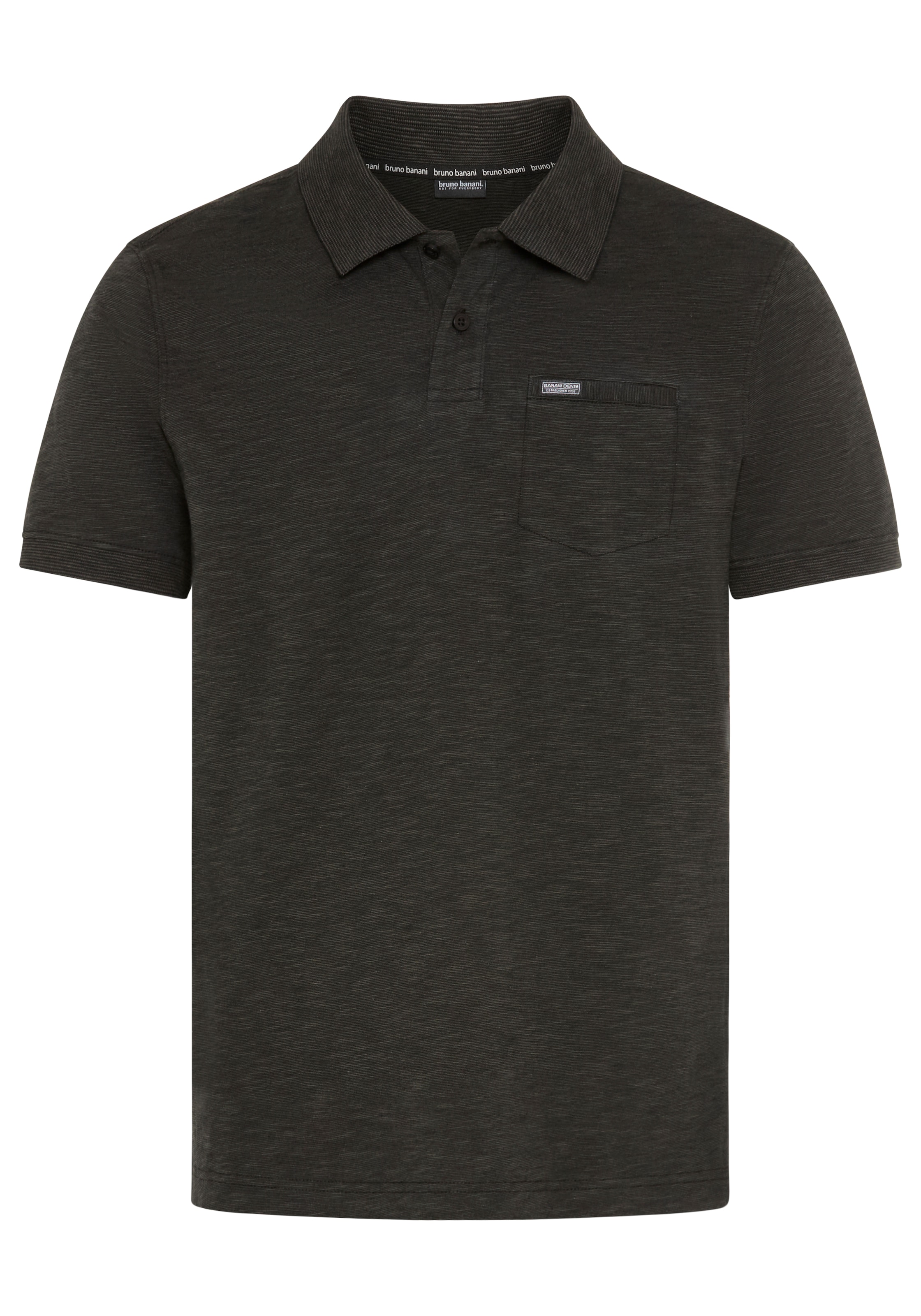 Bruno Banani Poloshirt »Spezial meliertes« schmale Passform, Kurzarm, mit Polokragen und Knöpfen