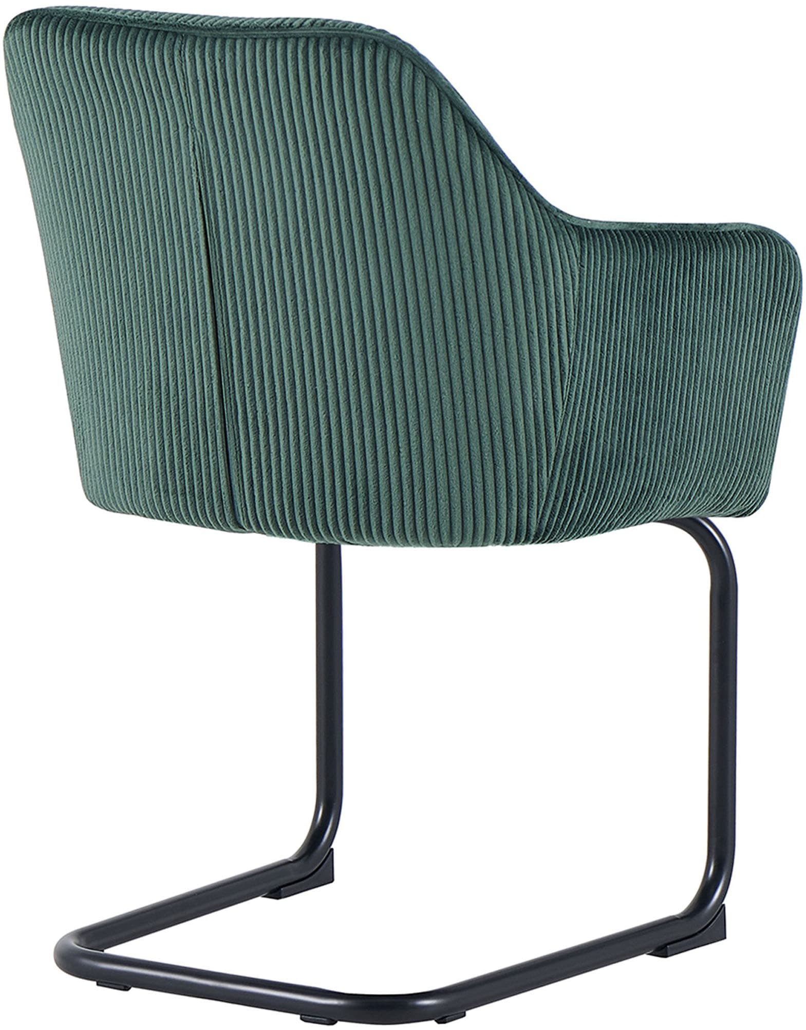 byLIVING Chaise cantilever »ELBA« (Ensemble) 2 cuisvelours côtelé épais, 110 kg, fonction de retour pivotant à 180°, piètement à bascule