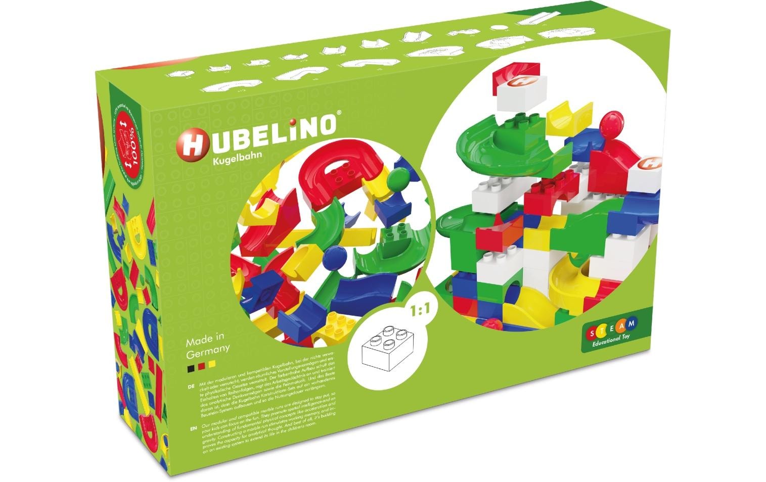 HUBELINO Kugelbahn »Set 128 Teile«, (128 tlg.)