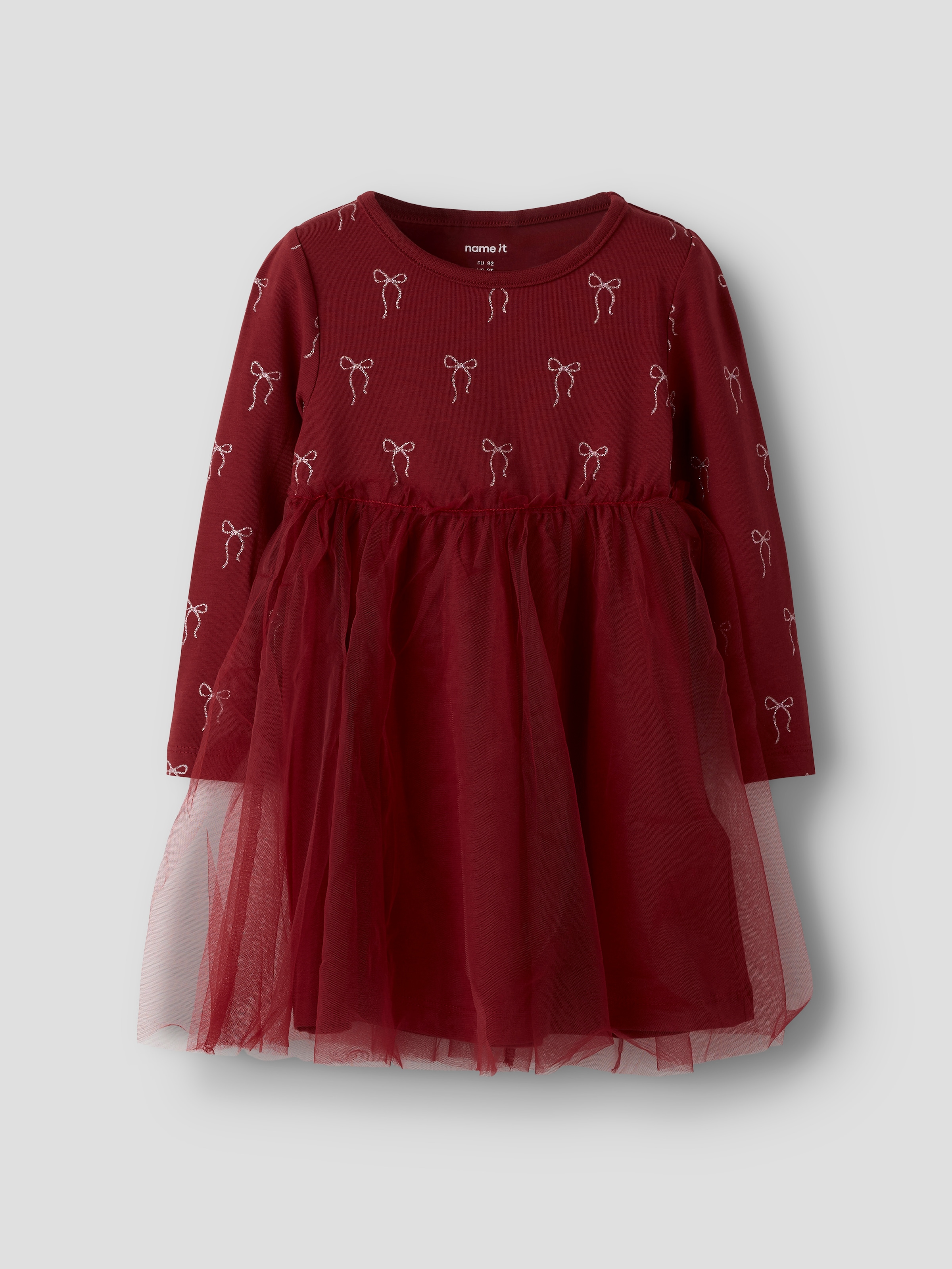Name It Minikleid »NMFRI LS DRESS« Weihnachten, Baumwollmischung, regular fit