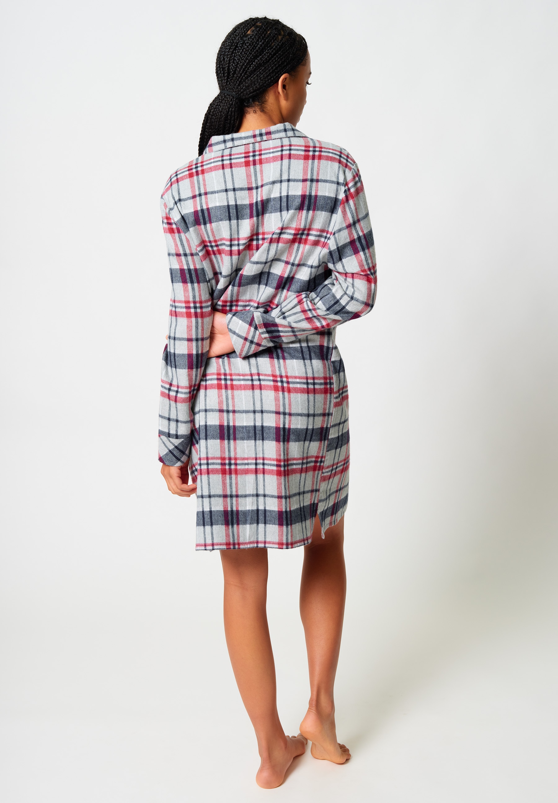 Skiny Sleepshirt »Night In Skiny Flanell« kuschelig, wärmend, Langarm, Cotton