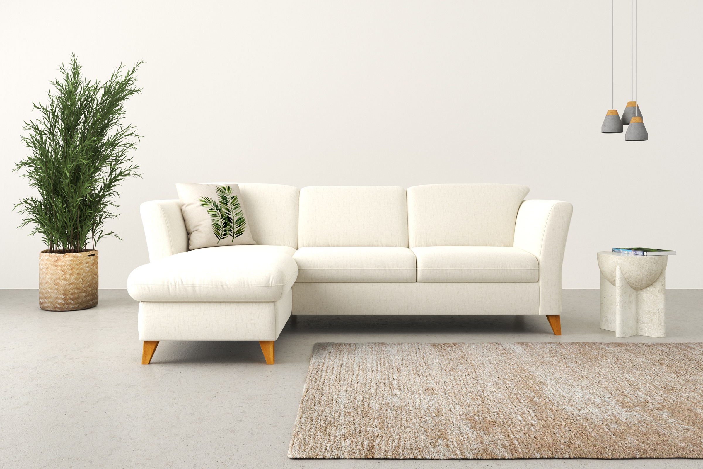 Home affaire Ecksofa »Trelleborg L-Form« Federkern-Polsterung, wahlweise mit Bettfunktion und Bettkasten